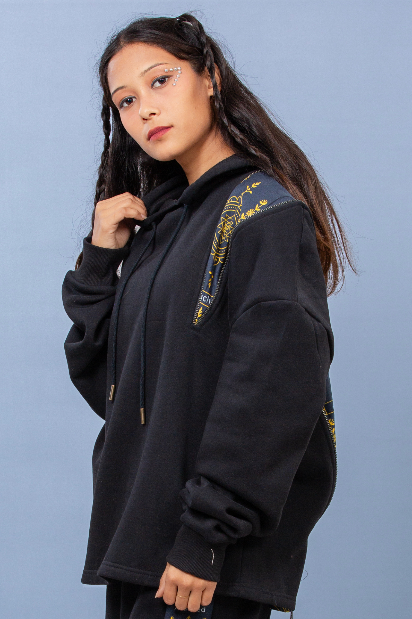 Cosmic Handcrafted Hoodie