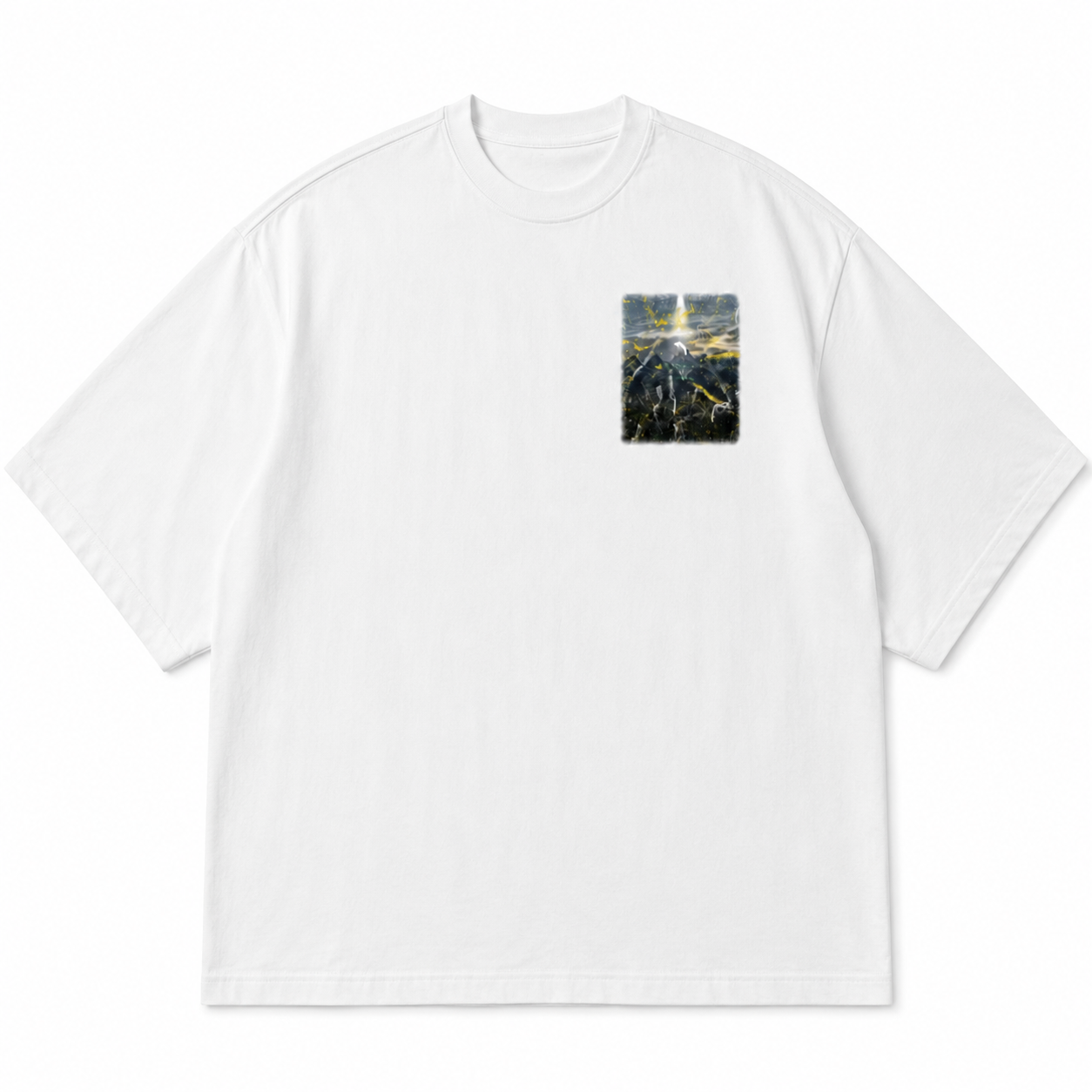 YE Bully White Concert Ready Oversized T-shirt Graphic View - Atached Streetwear India
