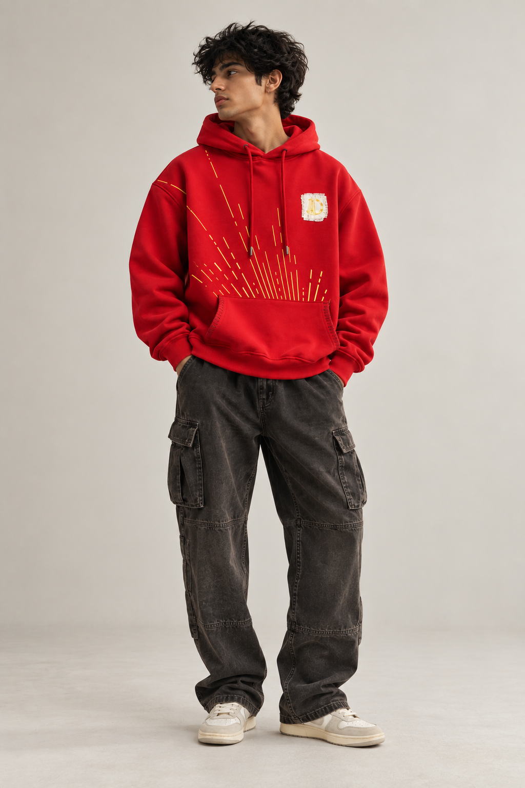 Veerya Handcrafted Hoodie Red-Men