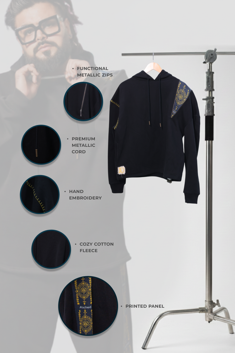 Cosmic Handcrafted Hoodie