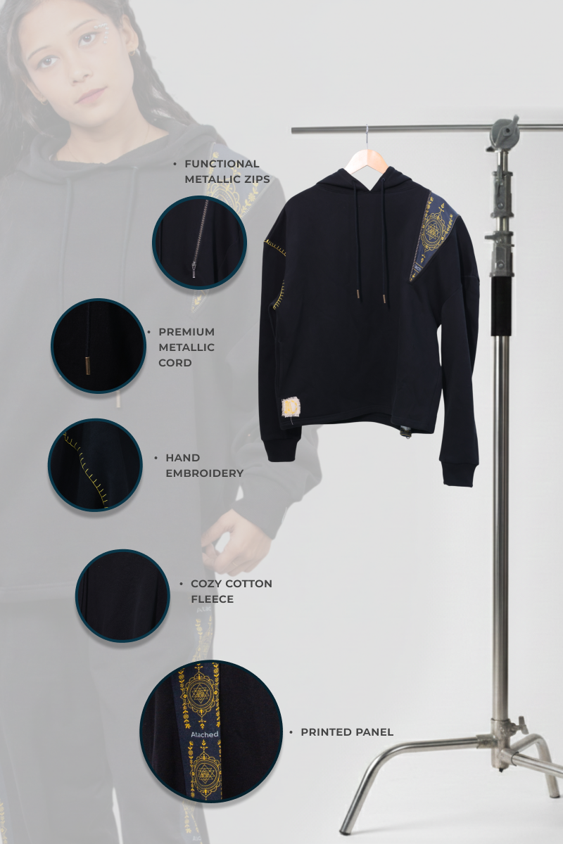 Cosmic Handcrafted Hoodie