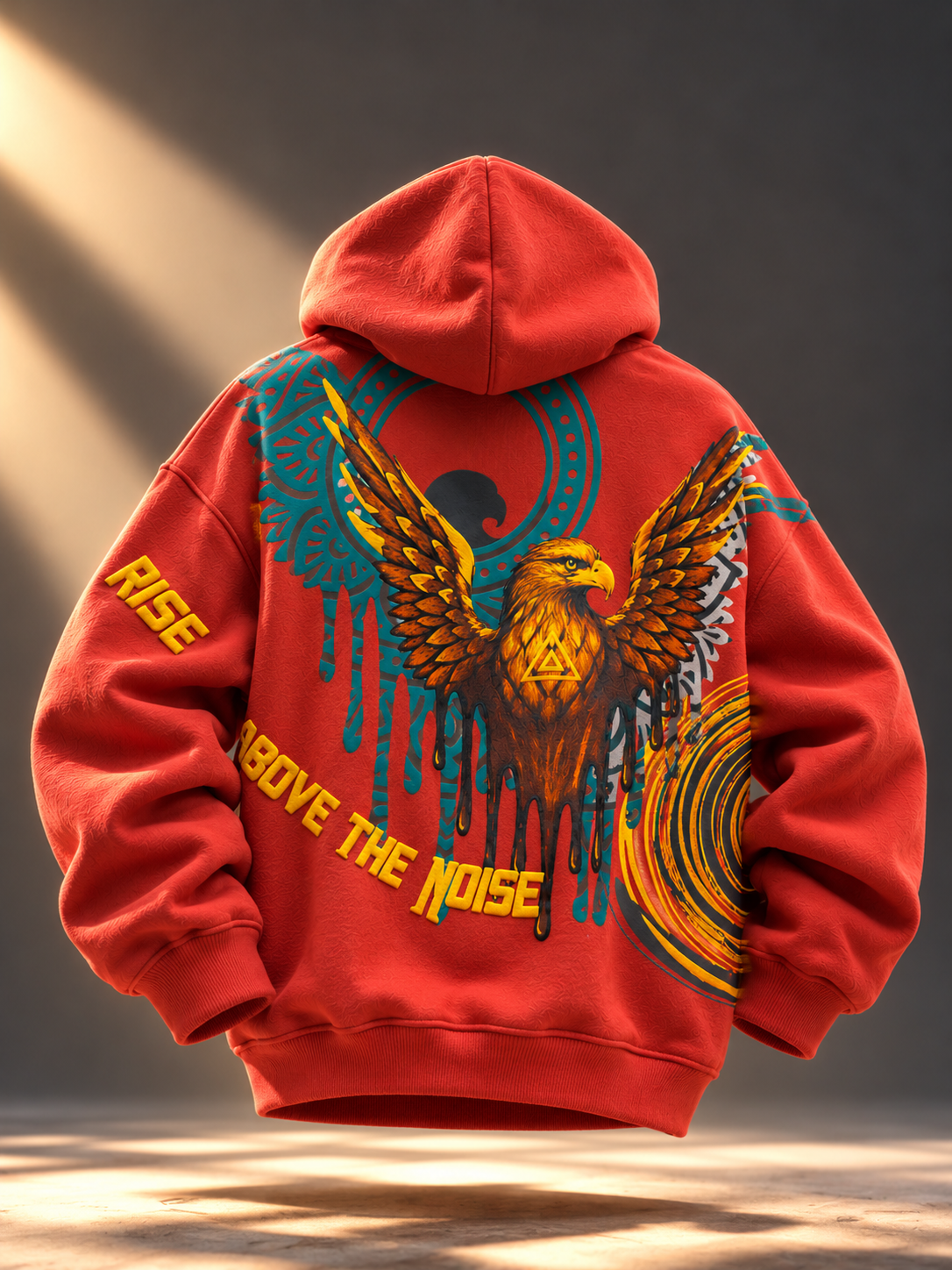 Shaurya Handcrafted Hoodie Rusty Red - Men