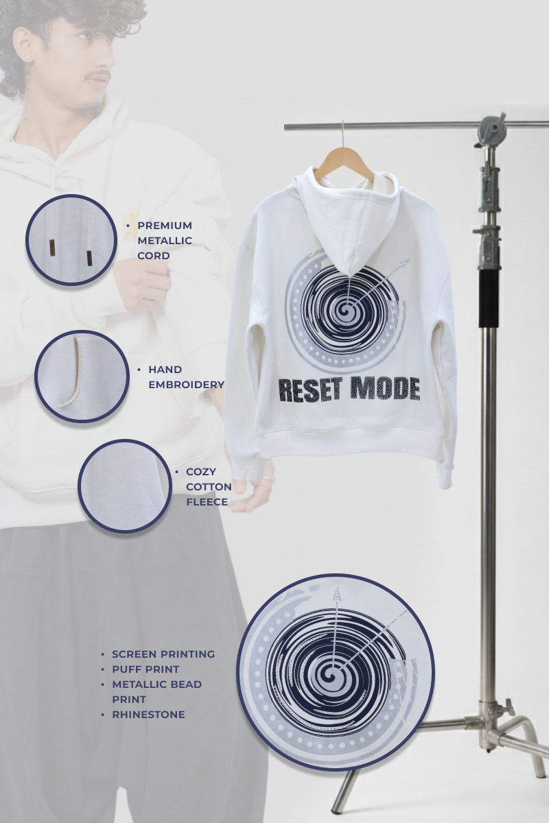 Reset  Handcrafted Hoodie