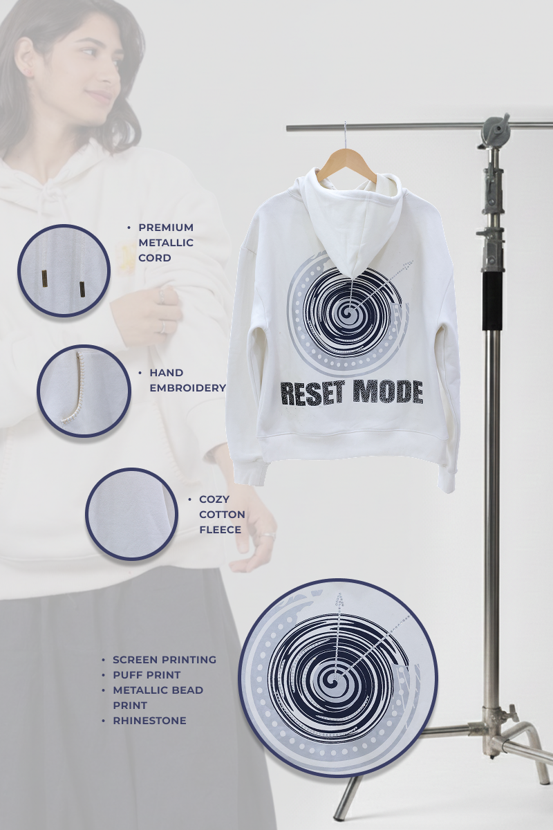 Reset  Handcrafted Hoodie