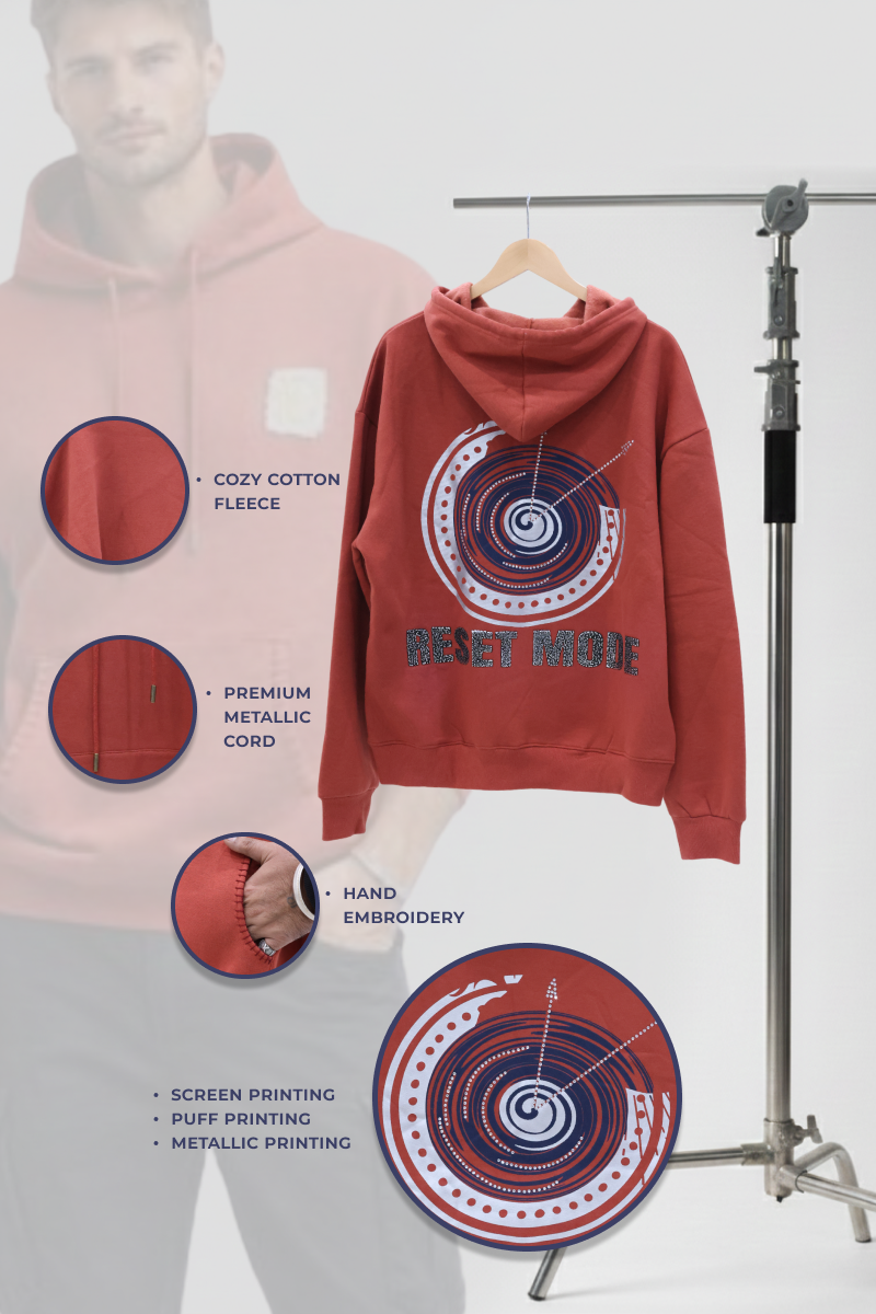Reset  Handcrafted Hoodie