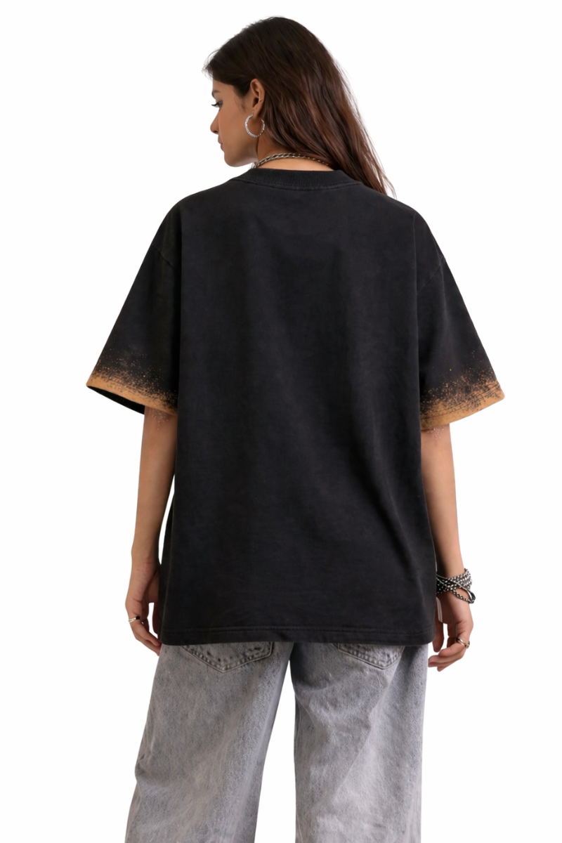 String Black Tee-Women