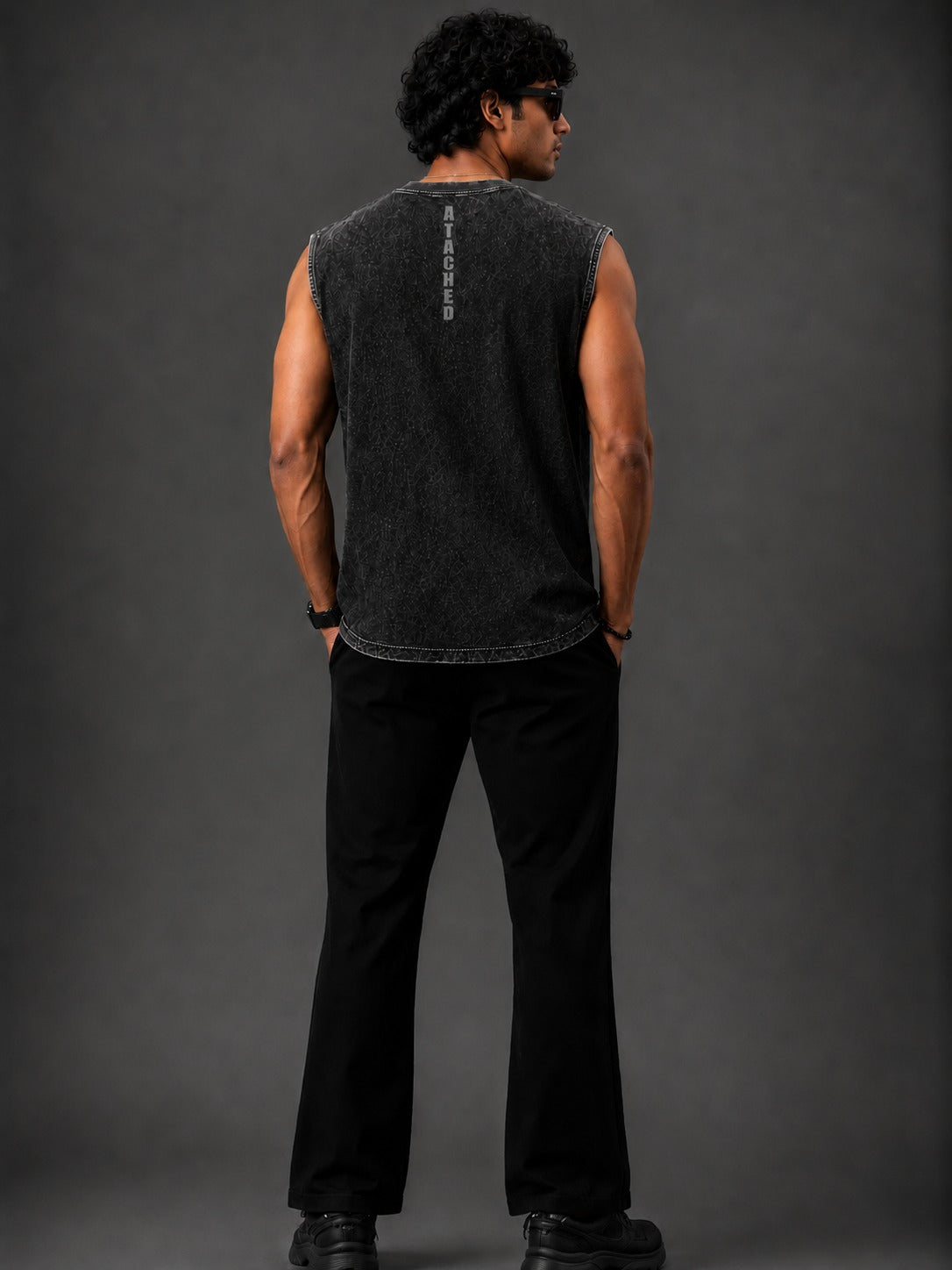 PulseMax Black Athletic Vest - Men