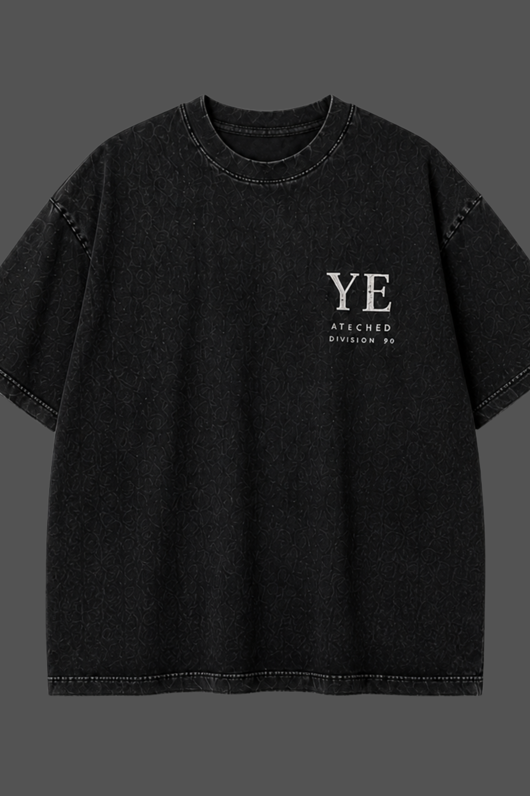 YE Gothic Cross Oversized T-shirt Detail View - Atached Streetwear India
