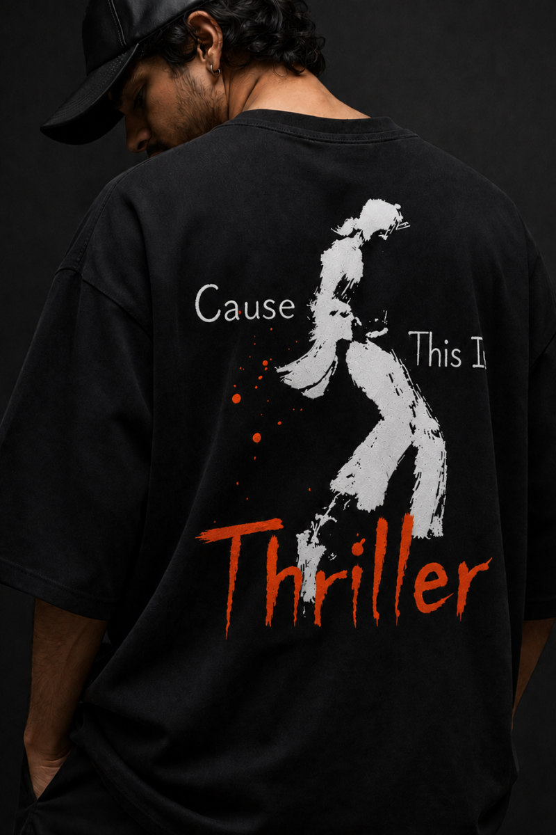 Tribute To MJ Oversized T-shirt for Men Front View - Atached Streetwear India