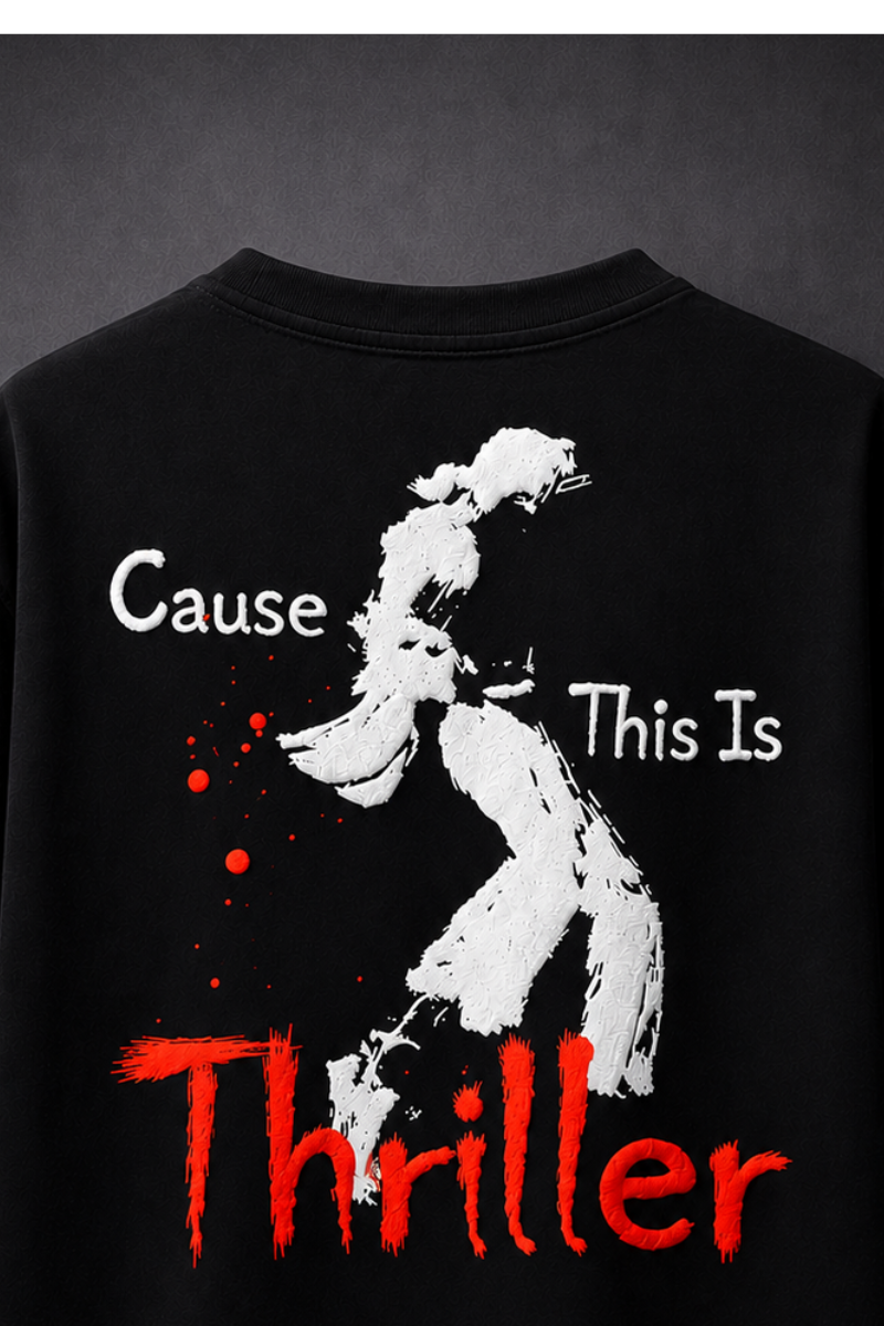 Tribute To MJ Oversized T-shirt Back View - Atached Streetwear India
