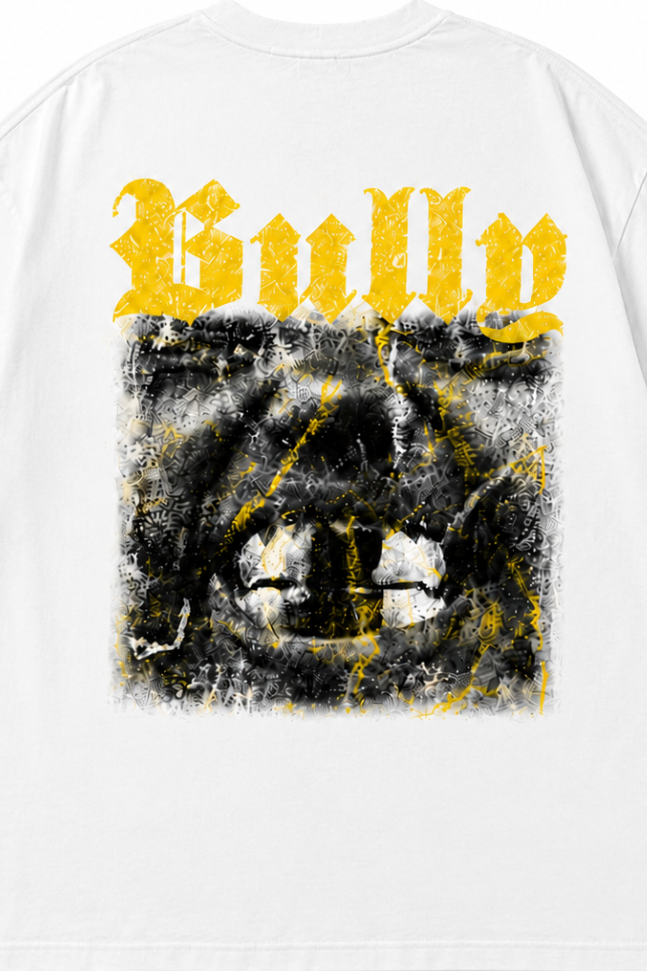 YE Bully White Concert Ready Oversized T-shirt for Women Detail View - Atached Streetwear India