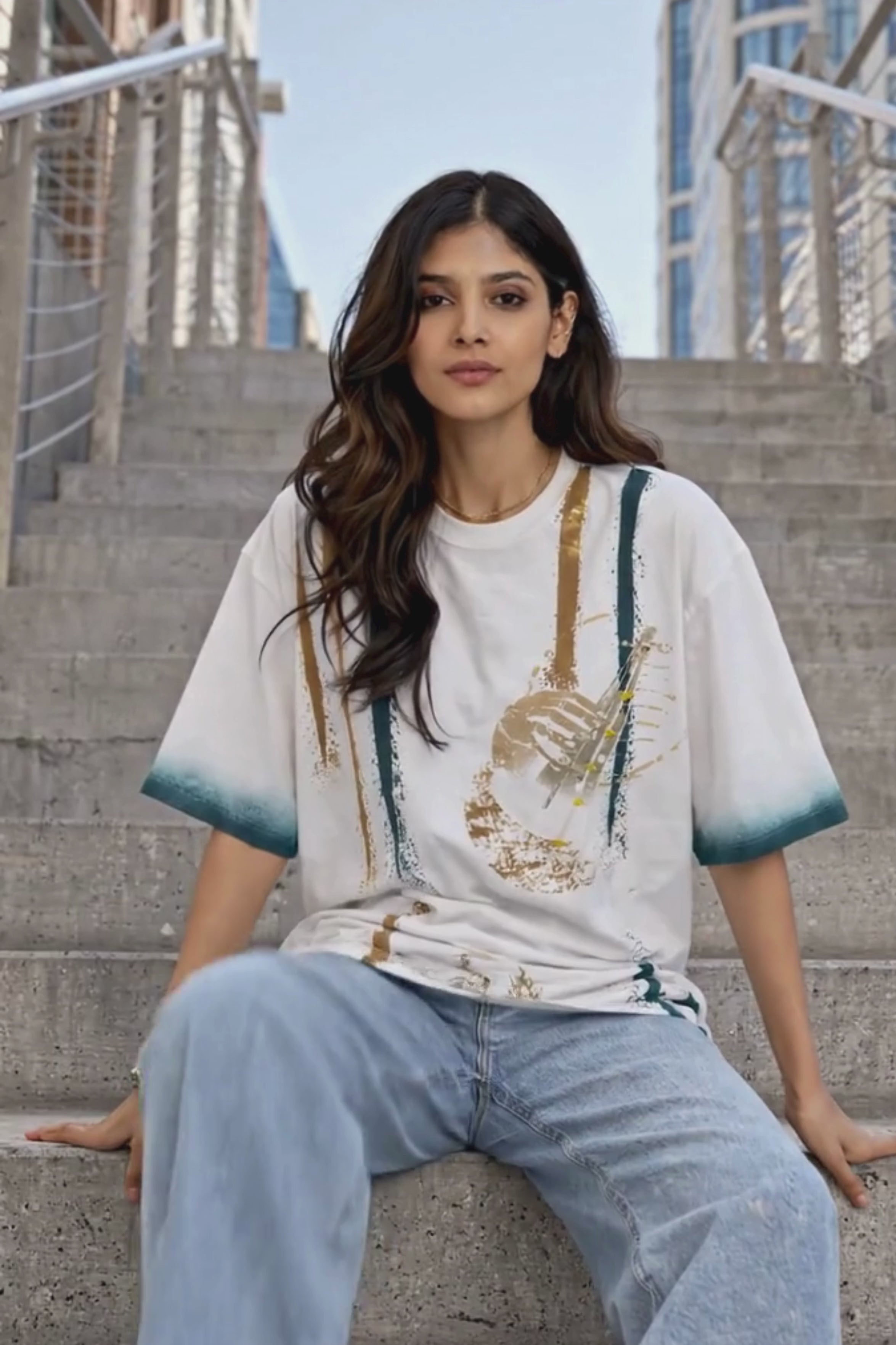 Strings White Tee - Women