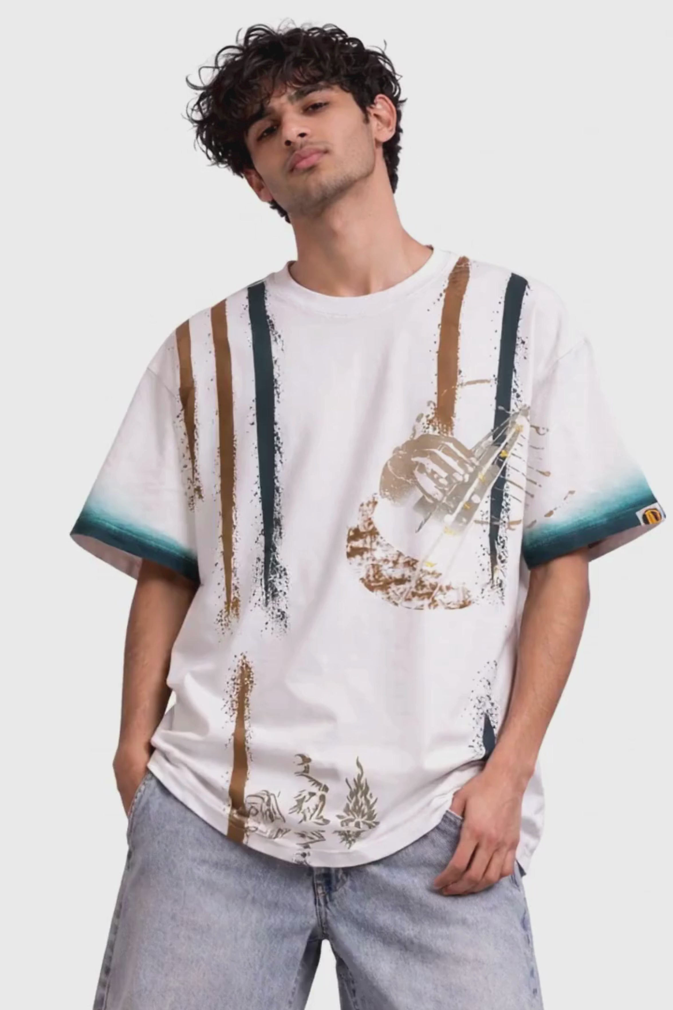Strings Aura White tee - Men