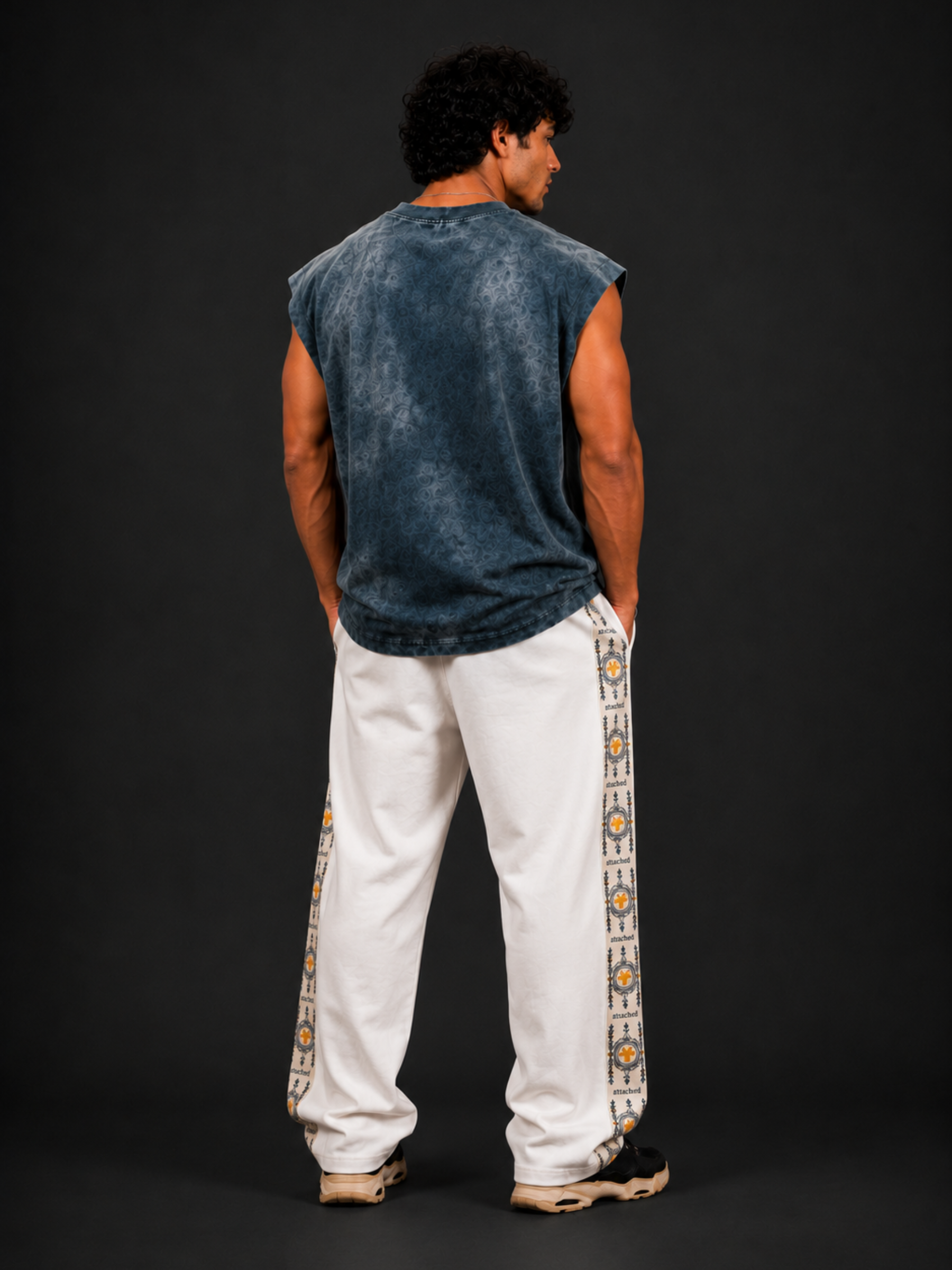 Ocean Blue Sculpt Active Set — Sculpt Vest + Contour Track Pant (Men)