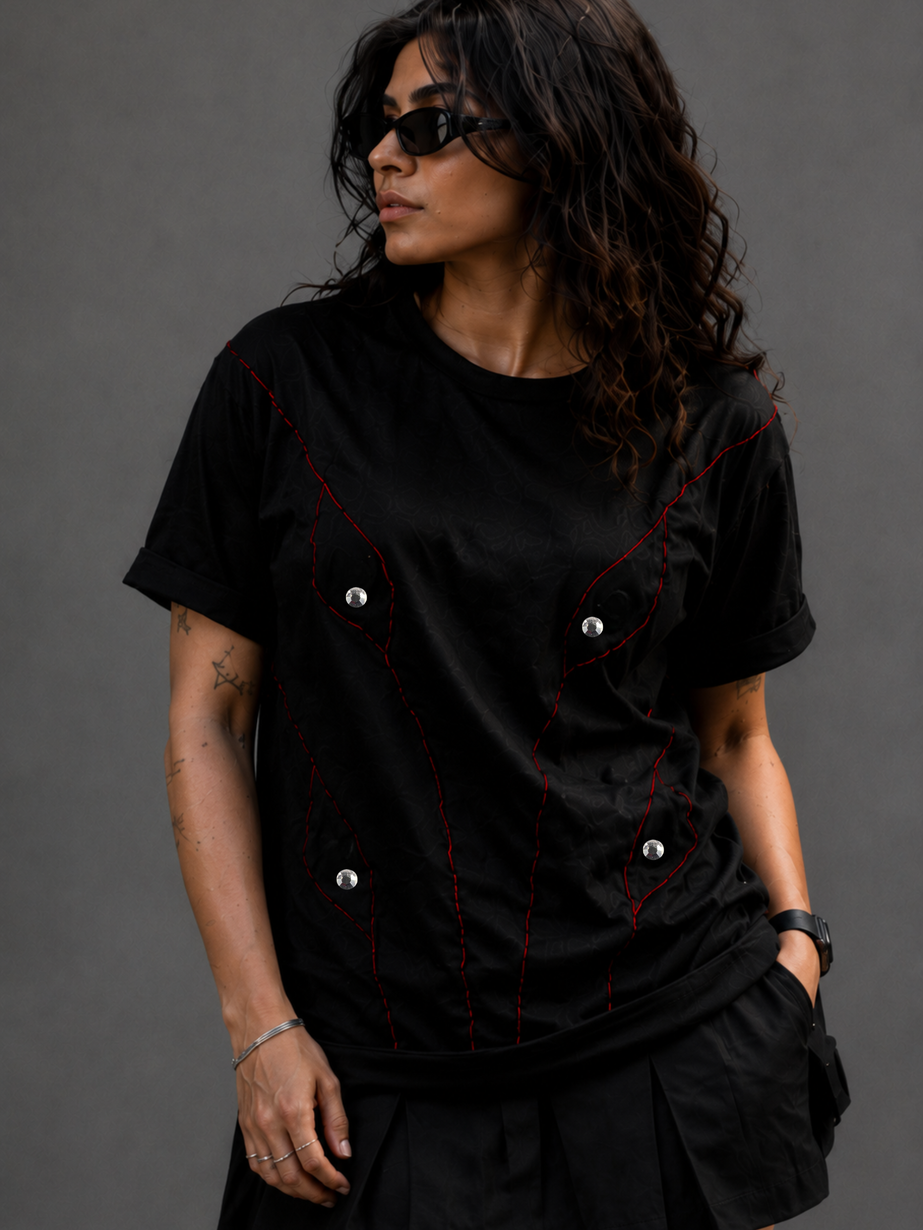 Phobia Oversized Tee Black - Women