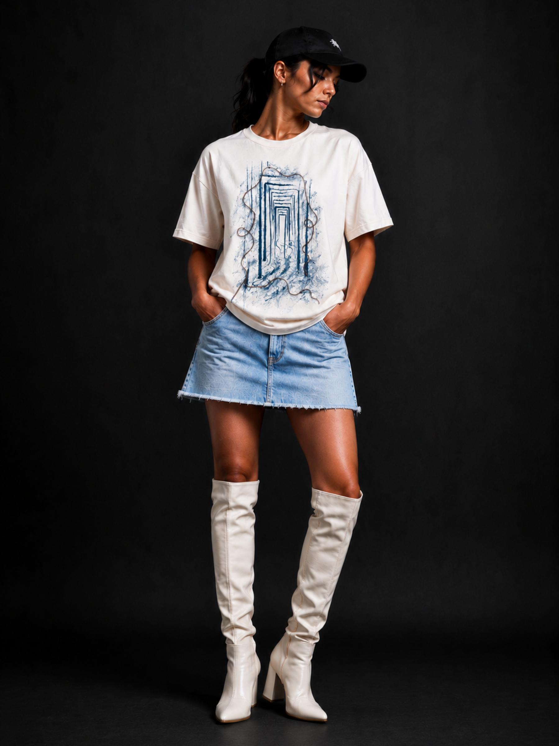 Reverie Oversized Tee White - Women