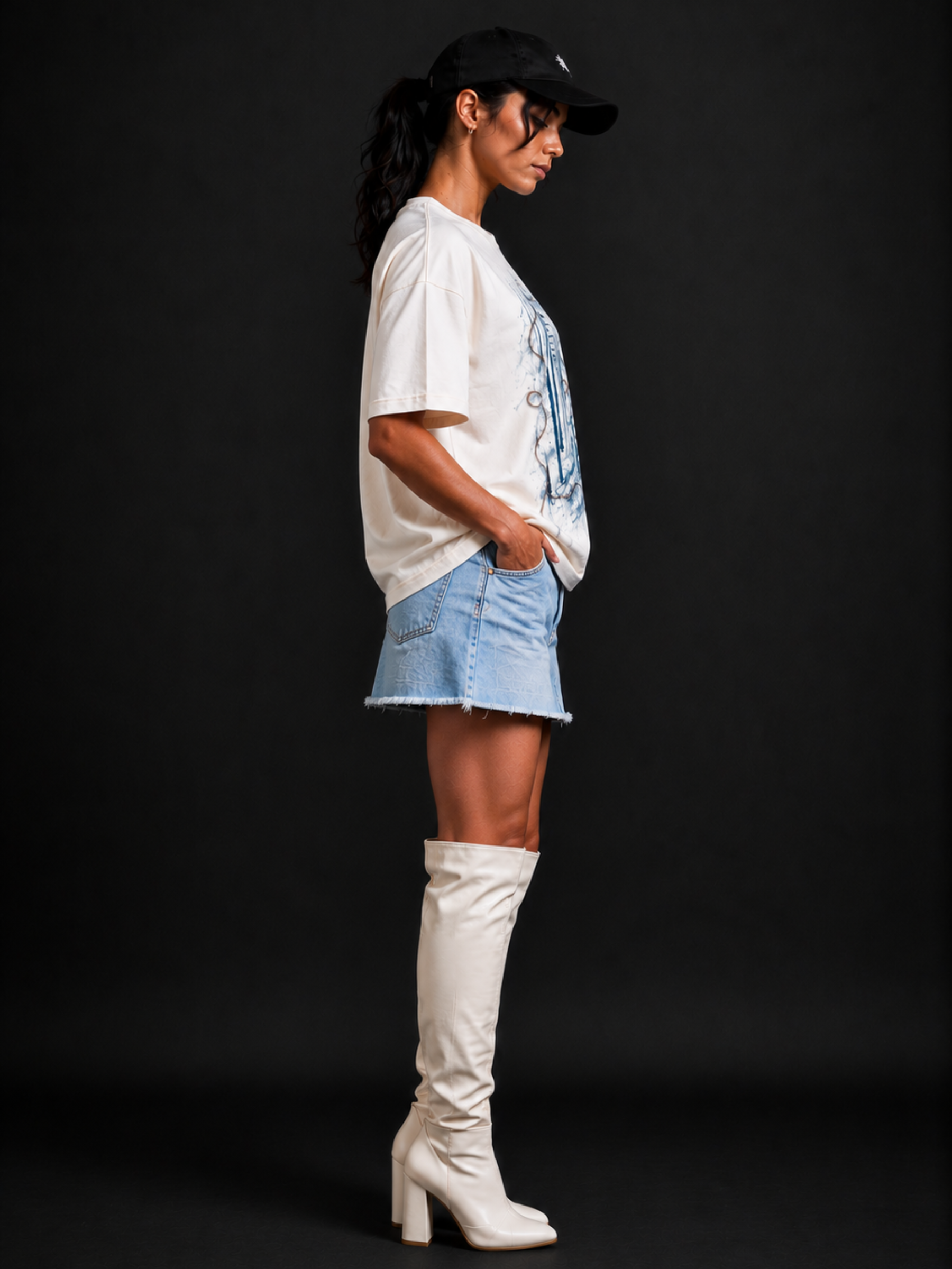 Reverie Oversized Tee White - Women