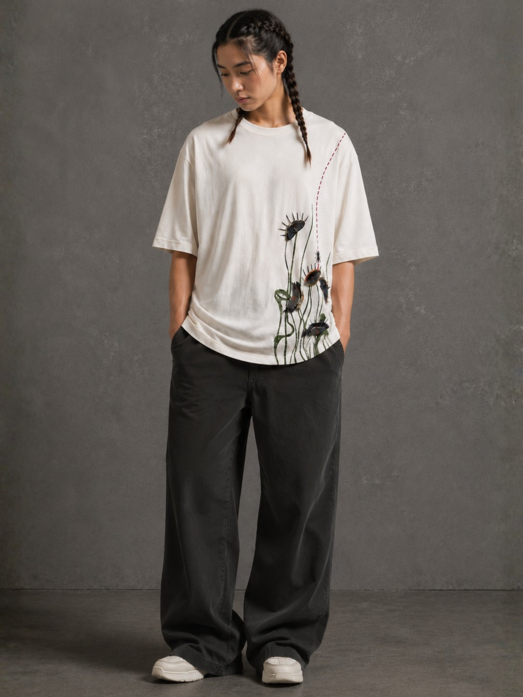 FlyTrap Oversized Tee White - Women