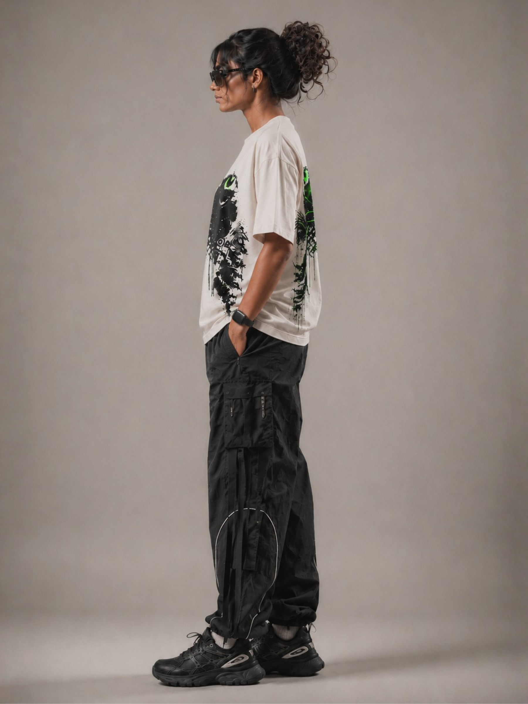 VIGIL Oversized Tee White- Women