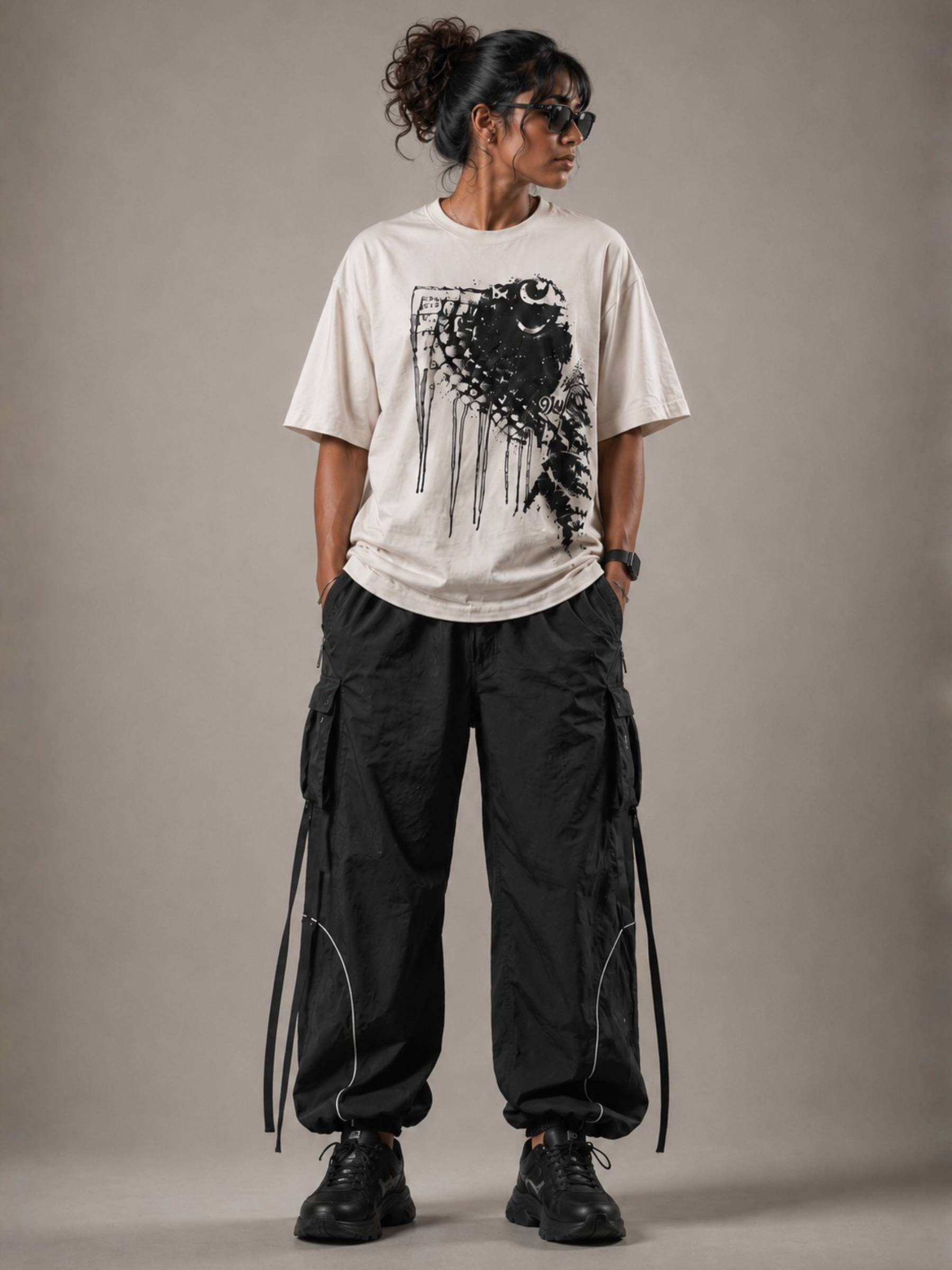 VIGIL Oversized Tee White- Women