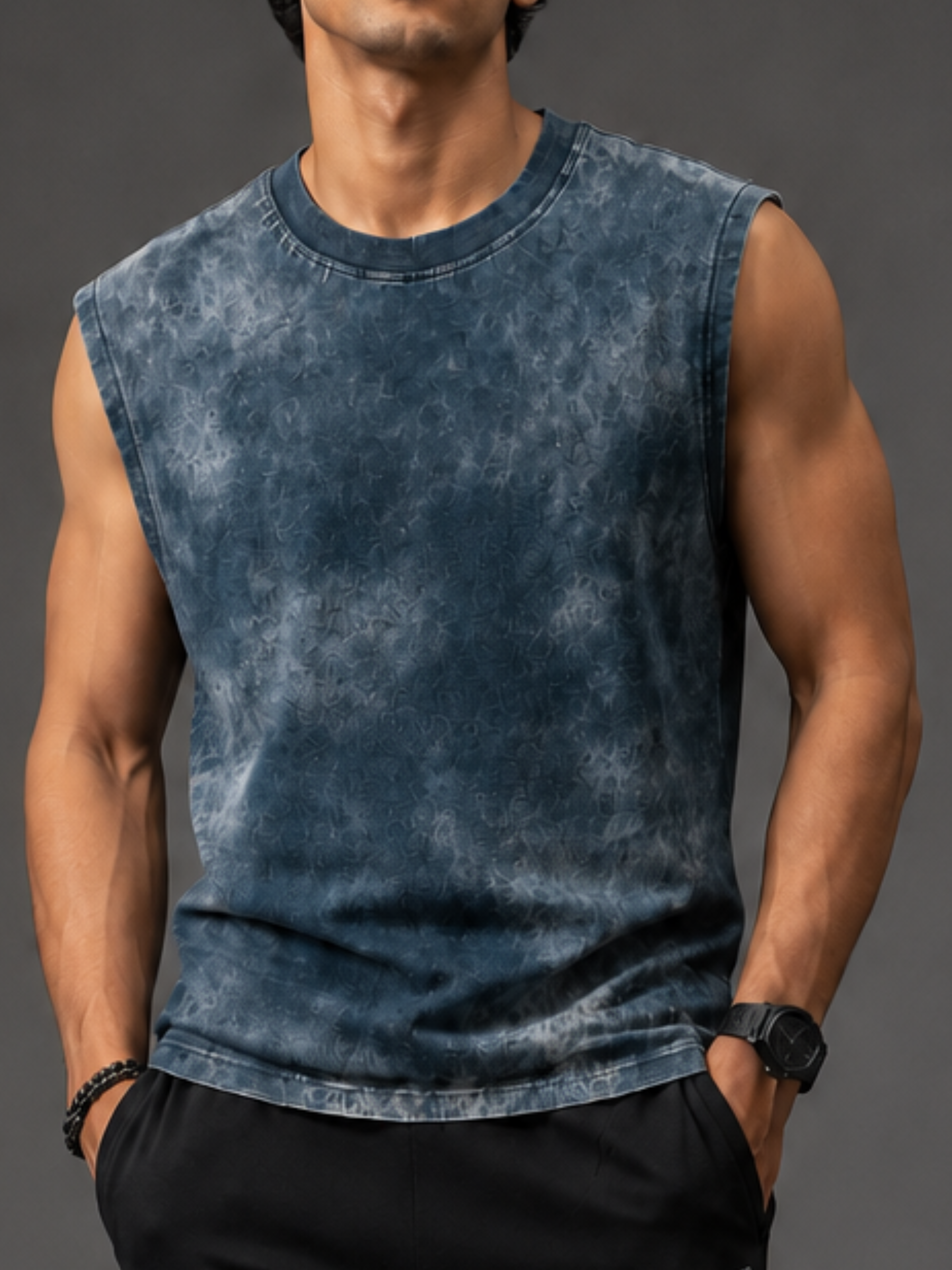 Ocean Blue Sculpt Vest - Men
