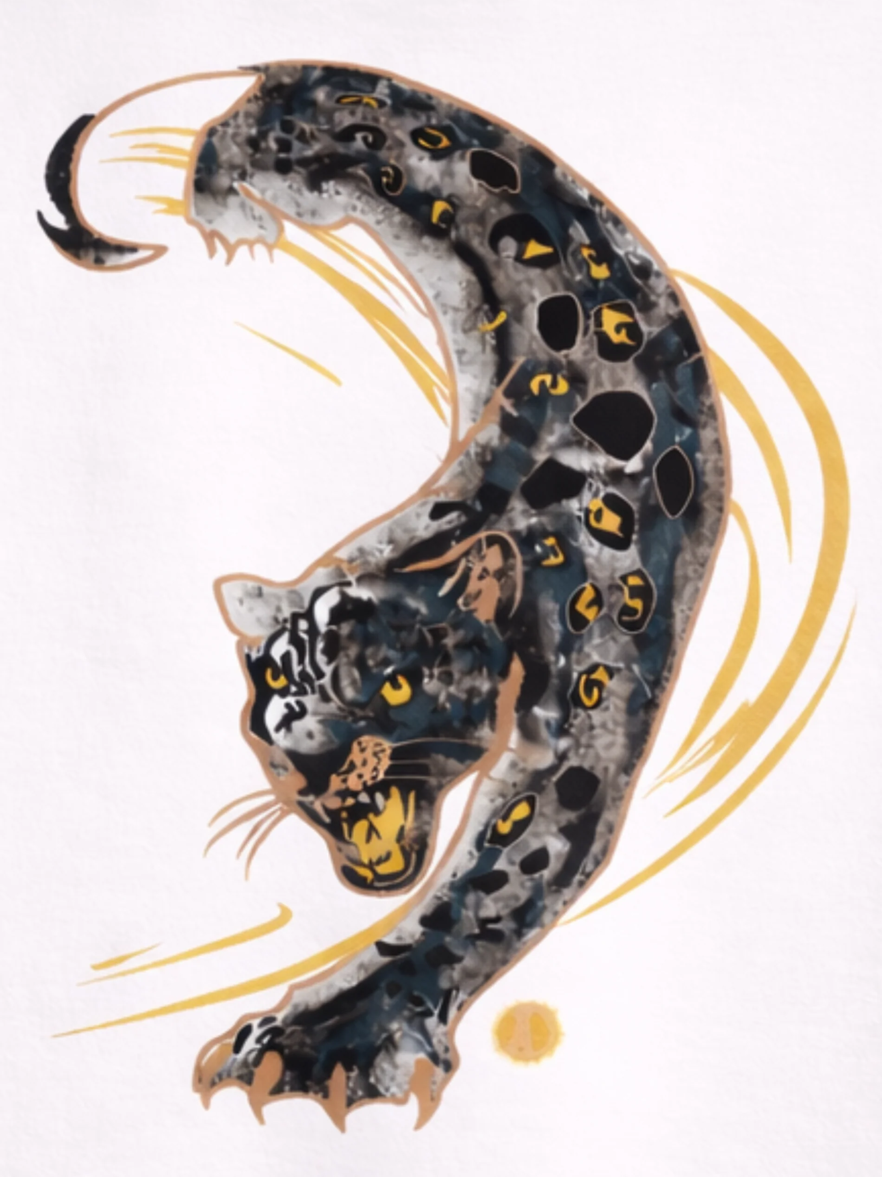 Midnight Panther Oversized Tee - Men