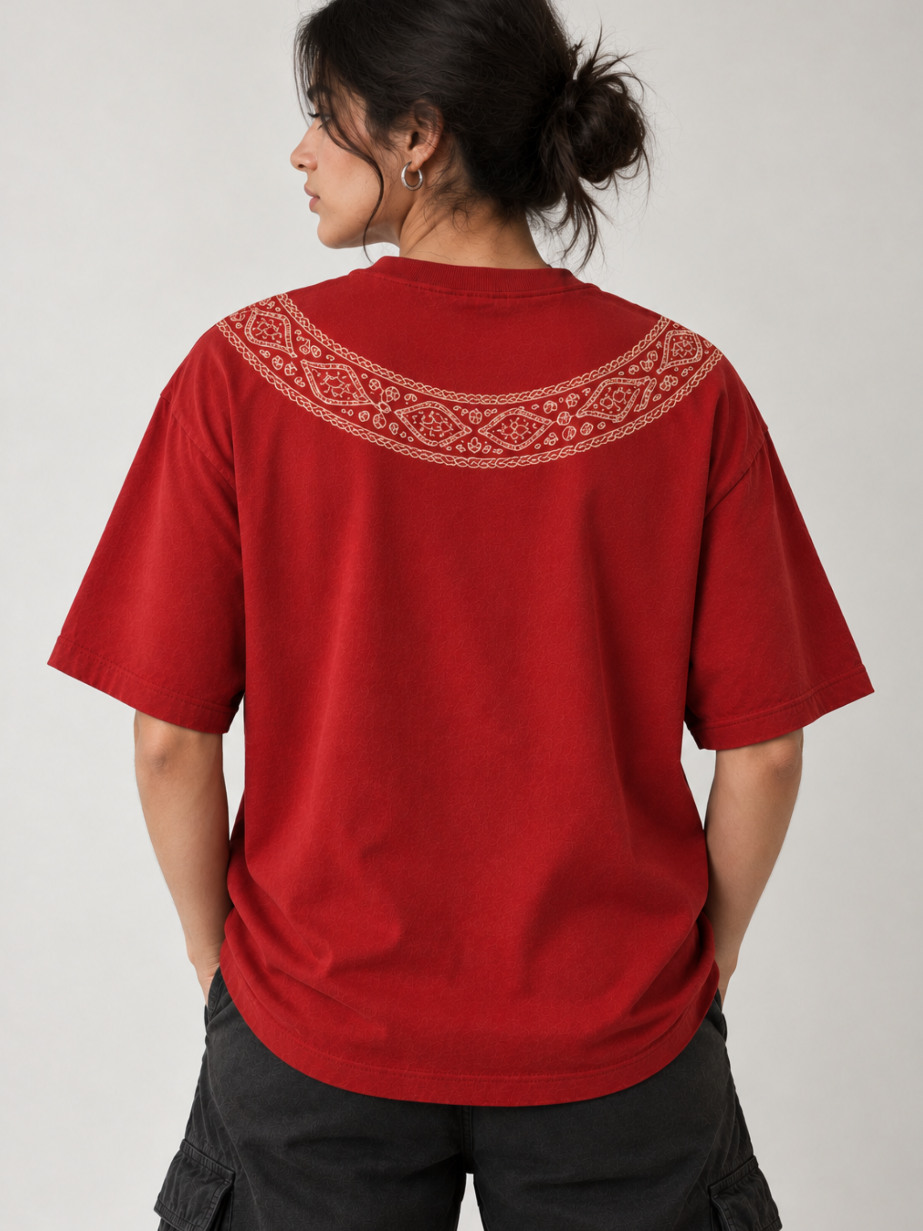 NAGA Oversized Red Tee - Women
