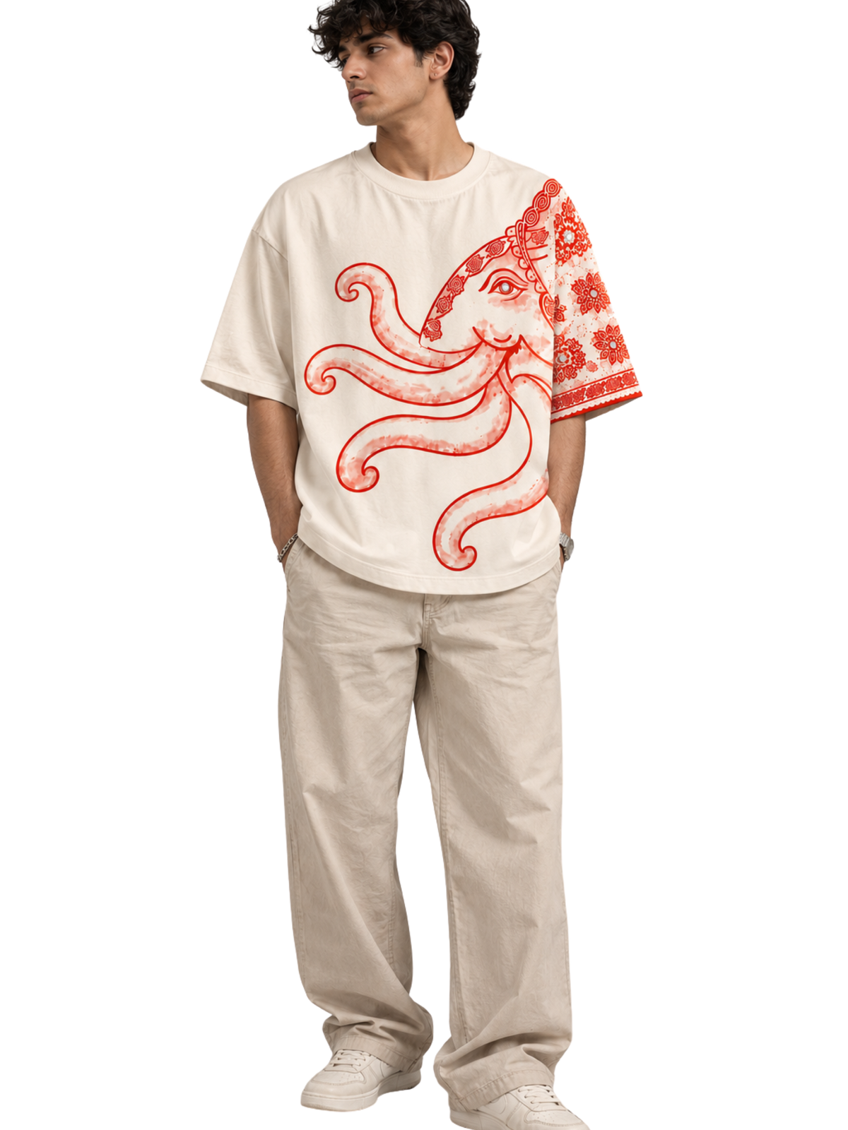 Shubh Labh Oversized Tee - Men