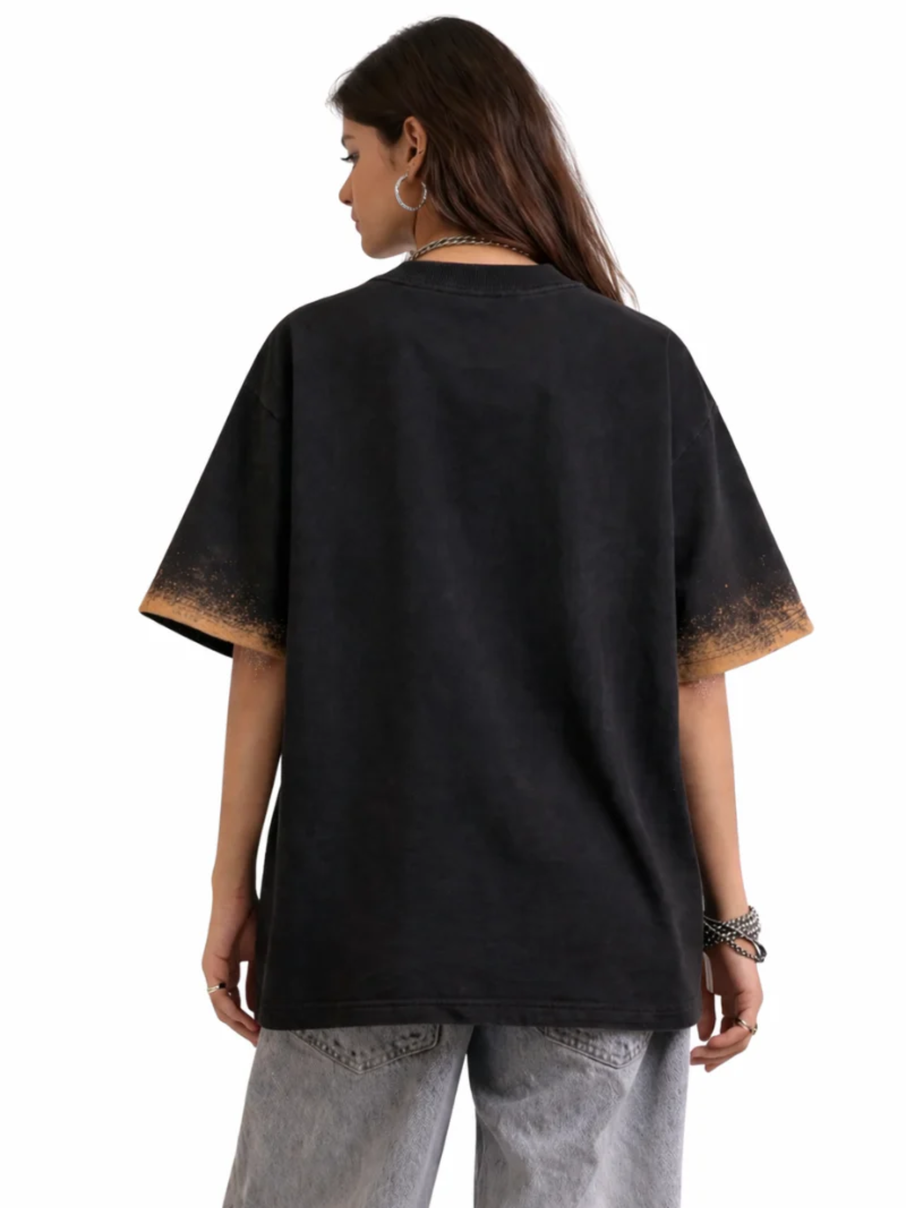 String Black Tee-Women
