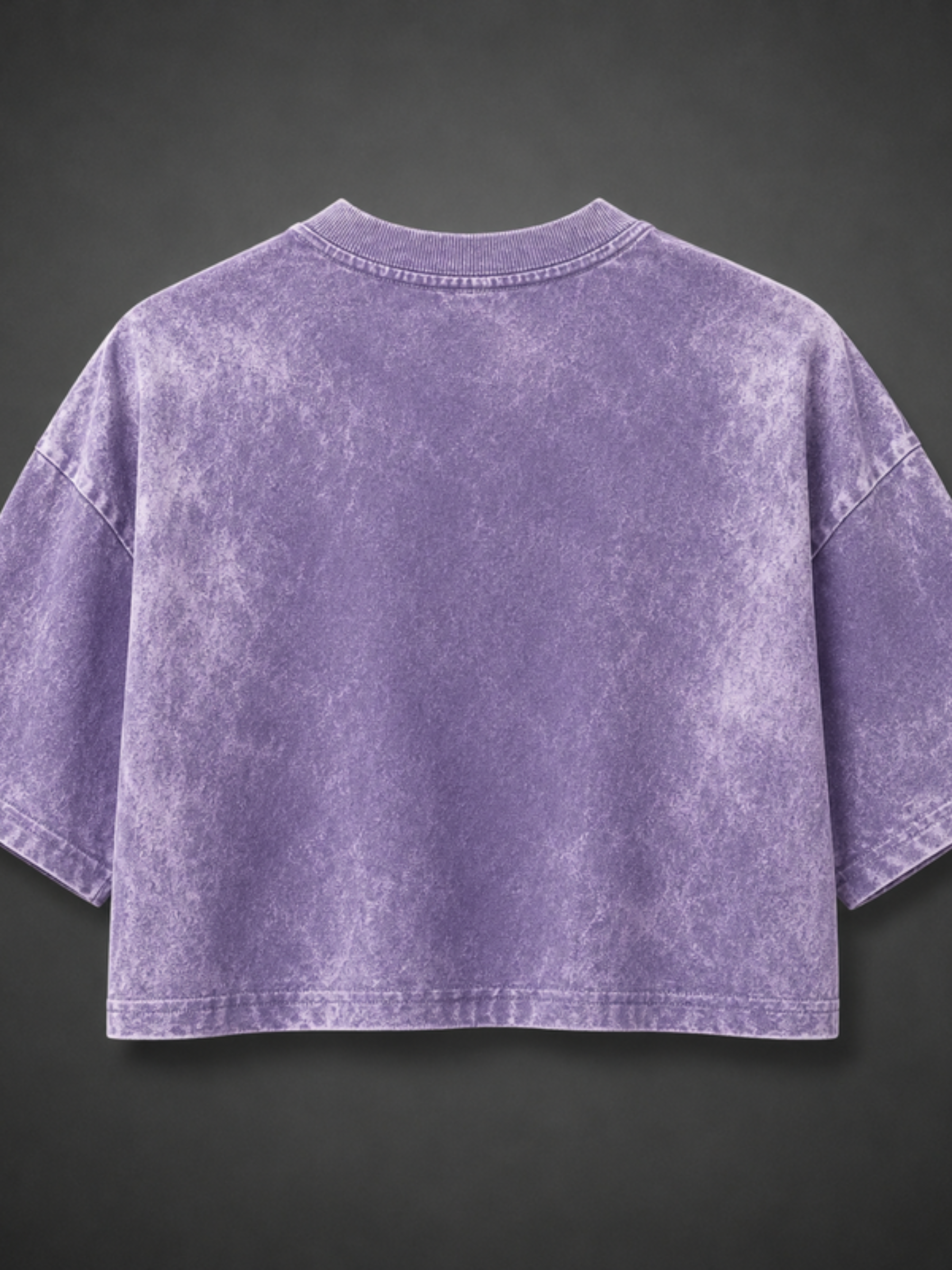 Women's violet oversized crop top — Atached MLMT lavender streetwear styling