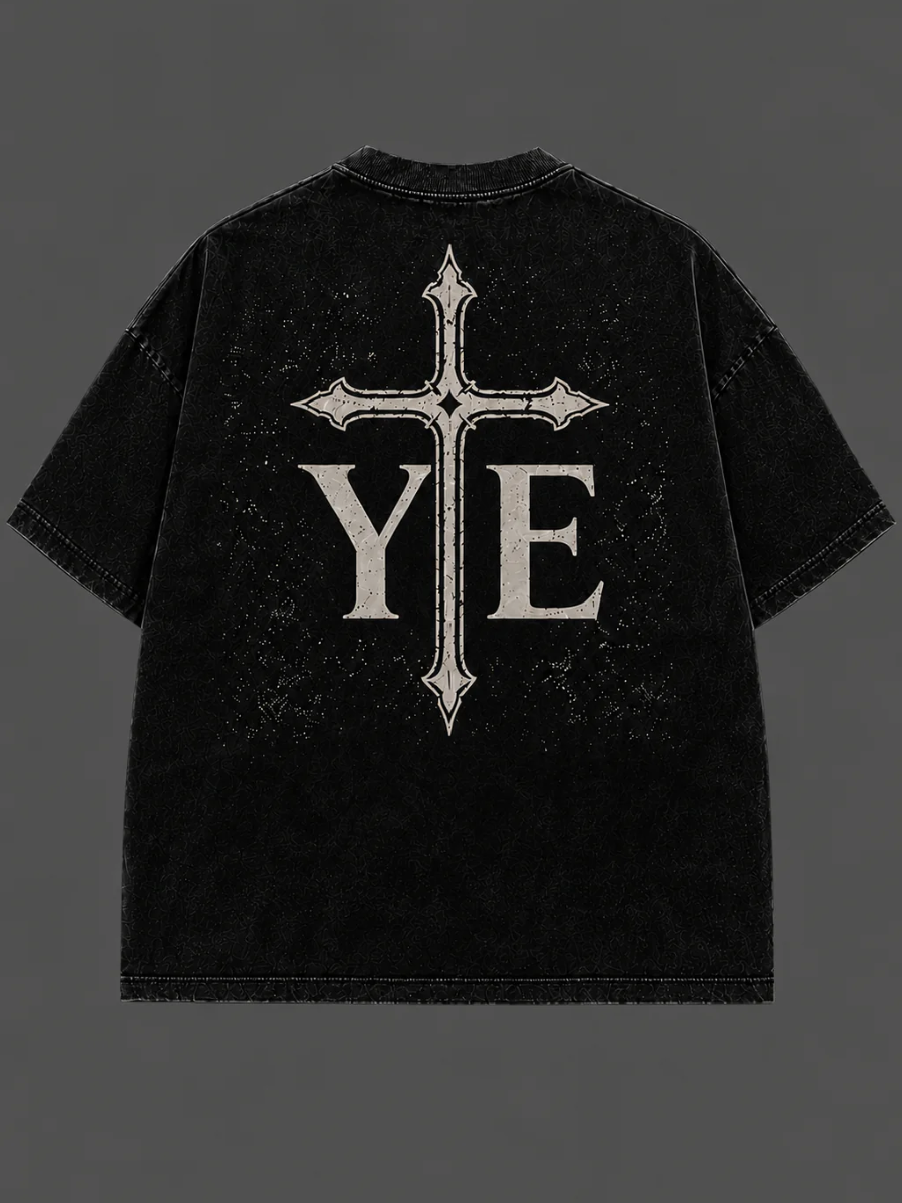 YE Gothic Cross Oversized Tee - Men