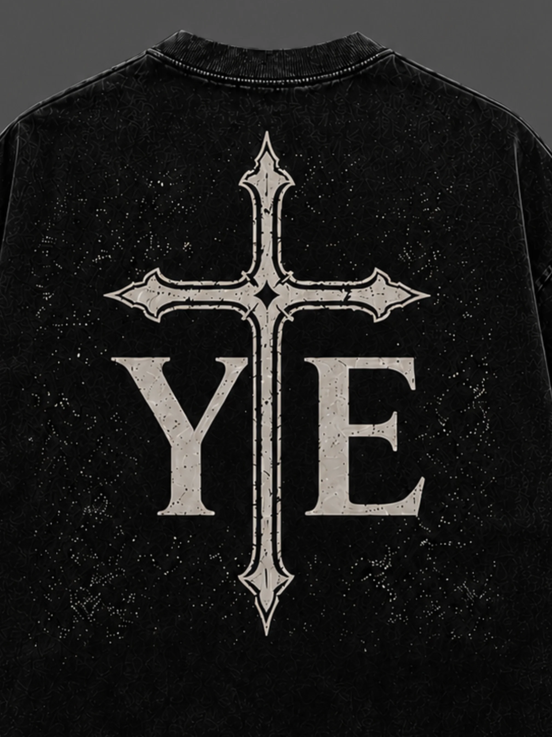 YE Gothic Cross Oversized Tee - Women