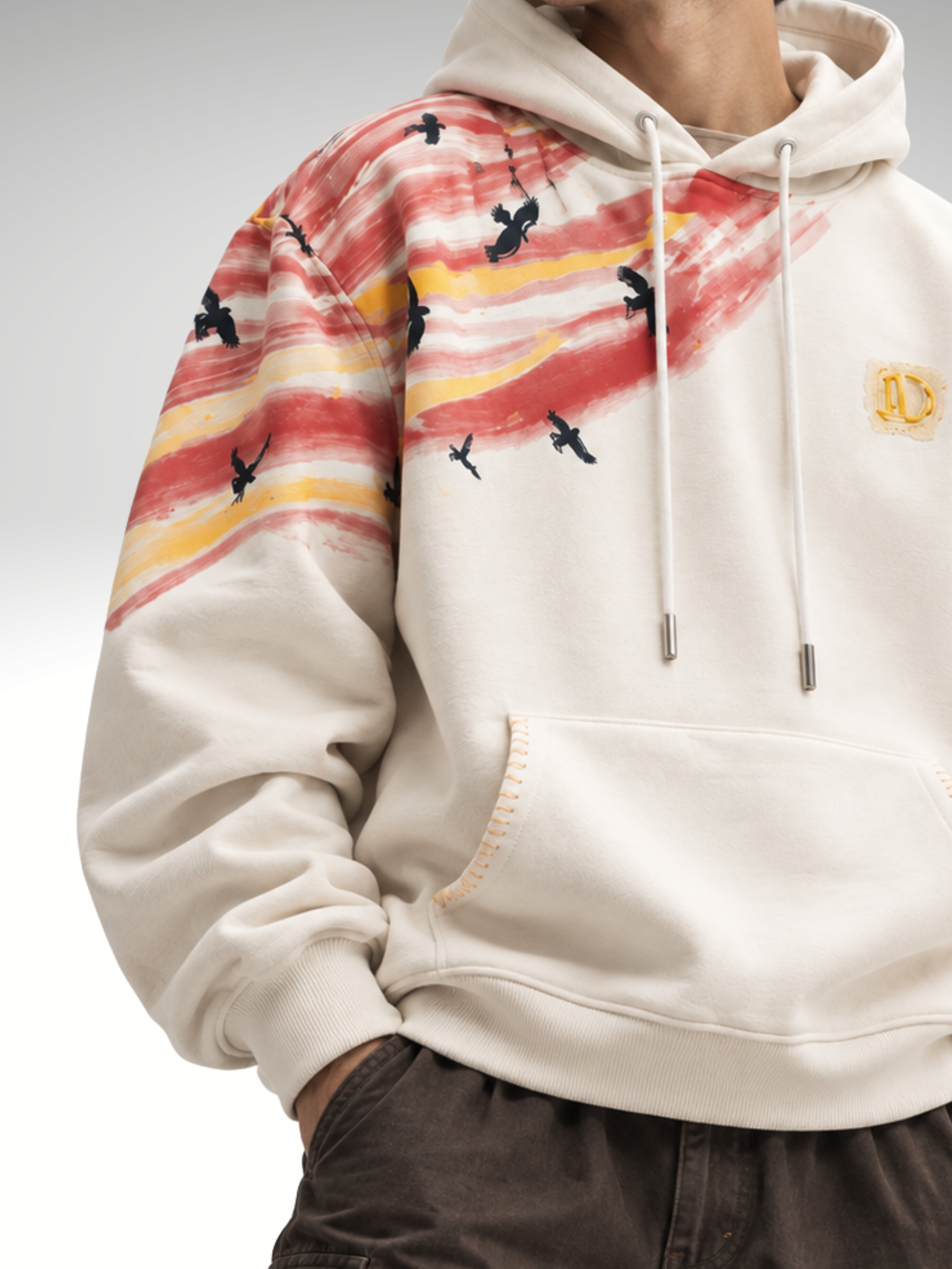 Saahas Handcrafted Hoodie White - Men