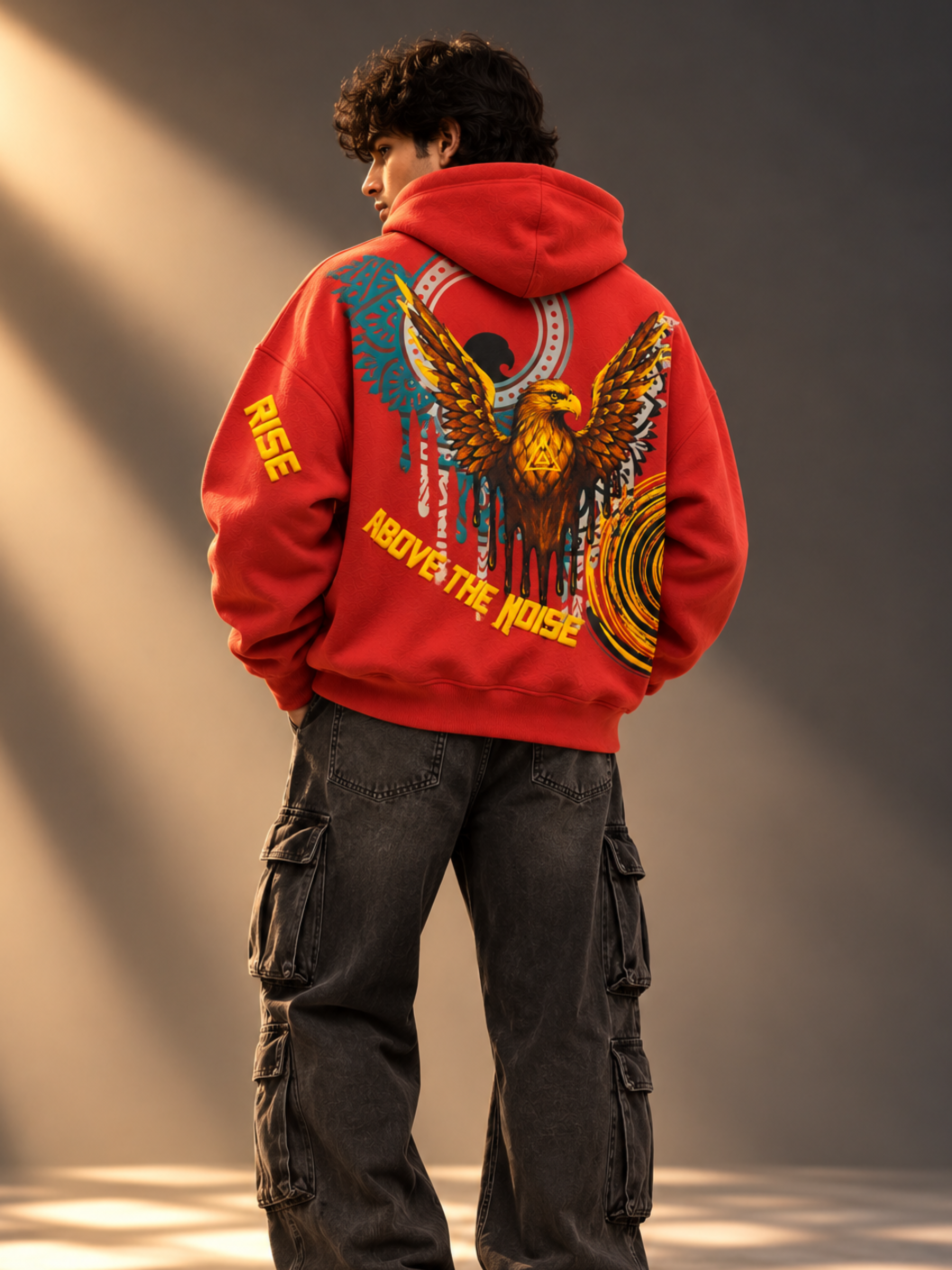Shaurya Handcrafted Hoodie Rusty Red - Men