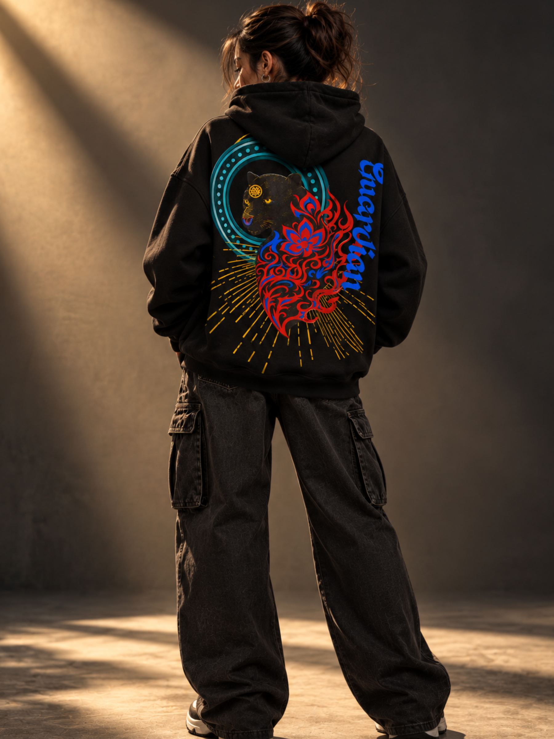 Veerya Handcrafted Hoodie Black-Women