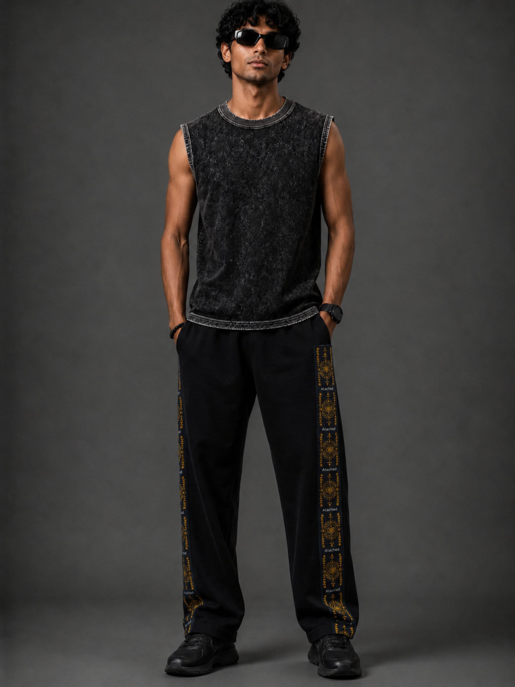 PulseMax Active Set — Athletic Vest + Surge Track Pant (Men)
