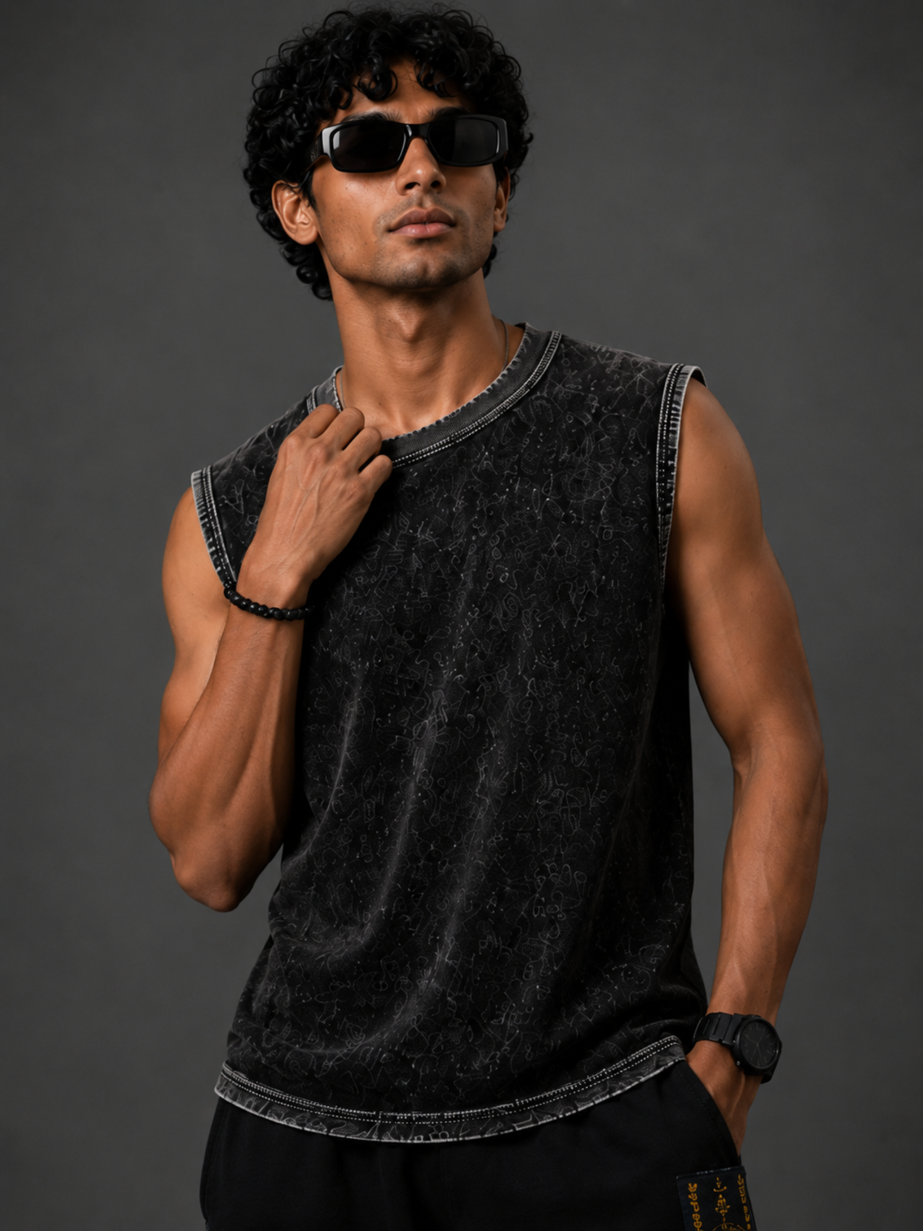 PulseMax Active Set — Athletic Vest + Surge Track Pant (Men)