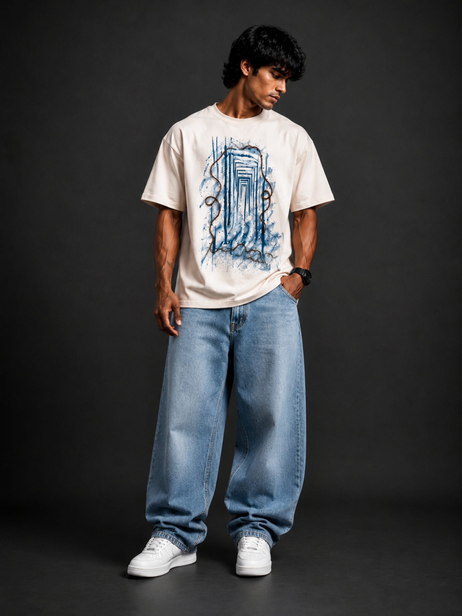 Reverie Oversized Tee White - Men