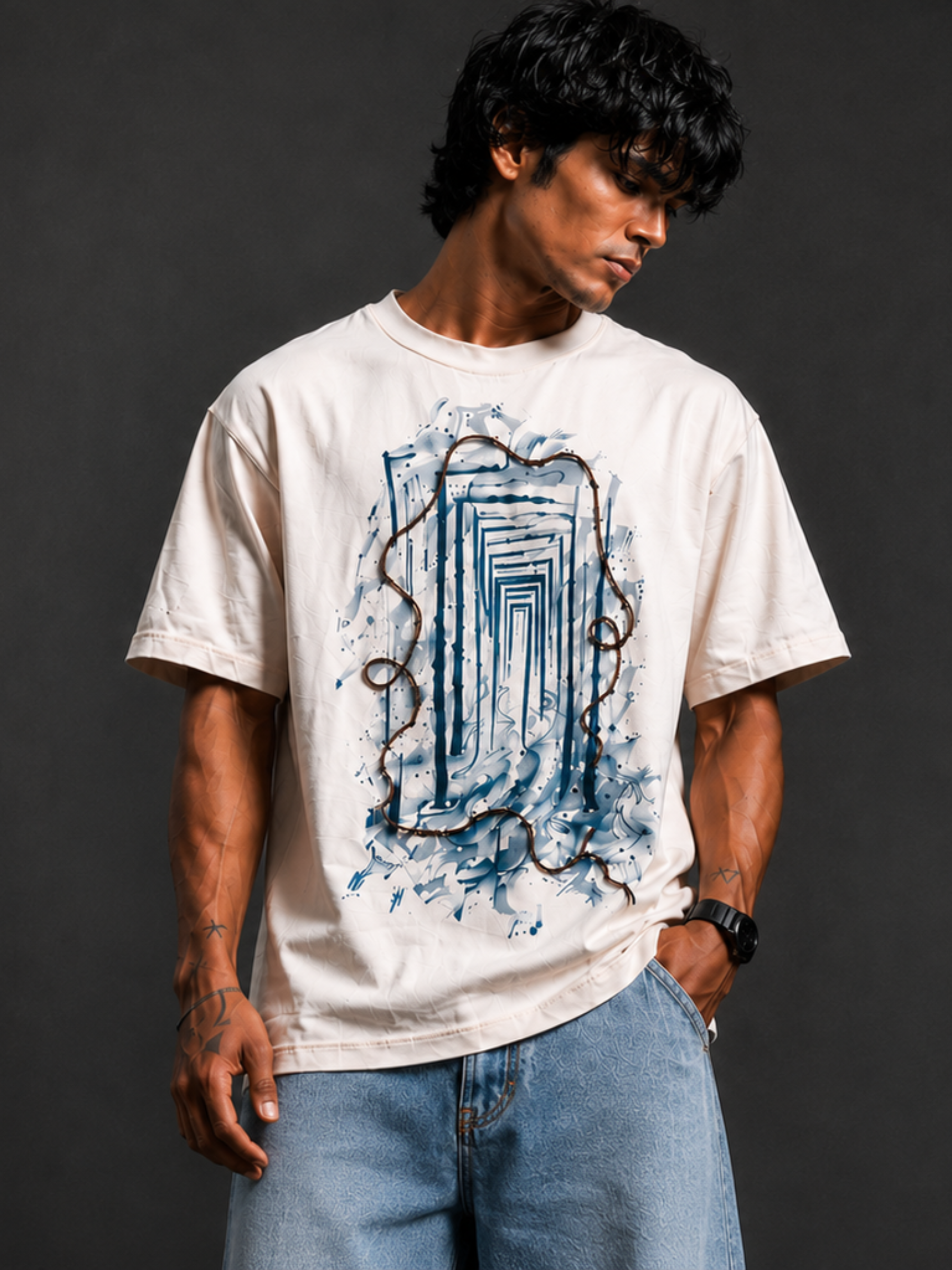 Reverie Oversized Tee White - Men