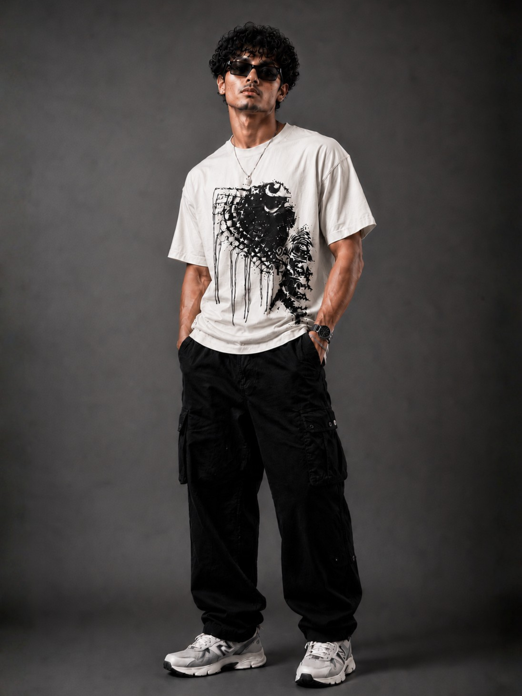 VIGIL Oversized Tee White - Men