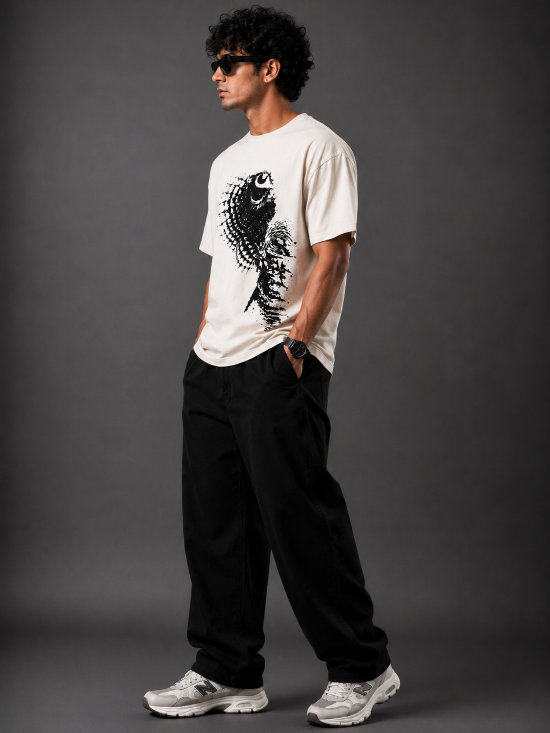 VIGIL Oversized Tee White - Men