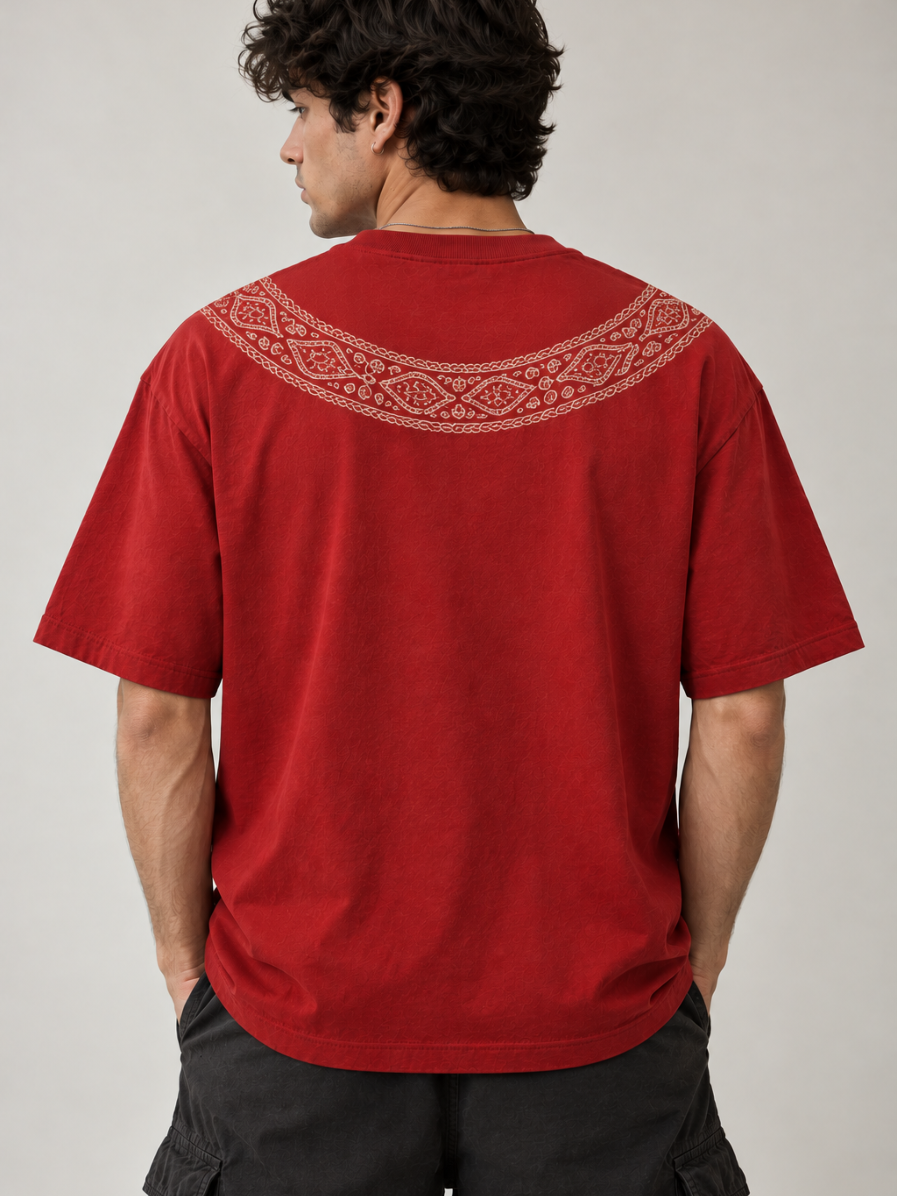NAGA Oversized Red Tee - Men