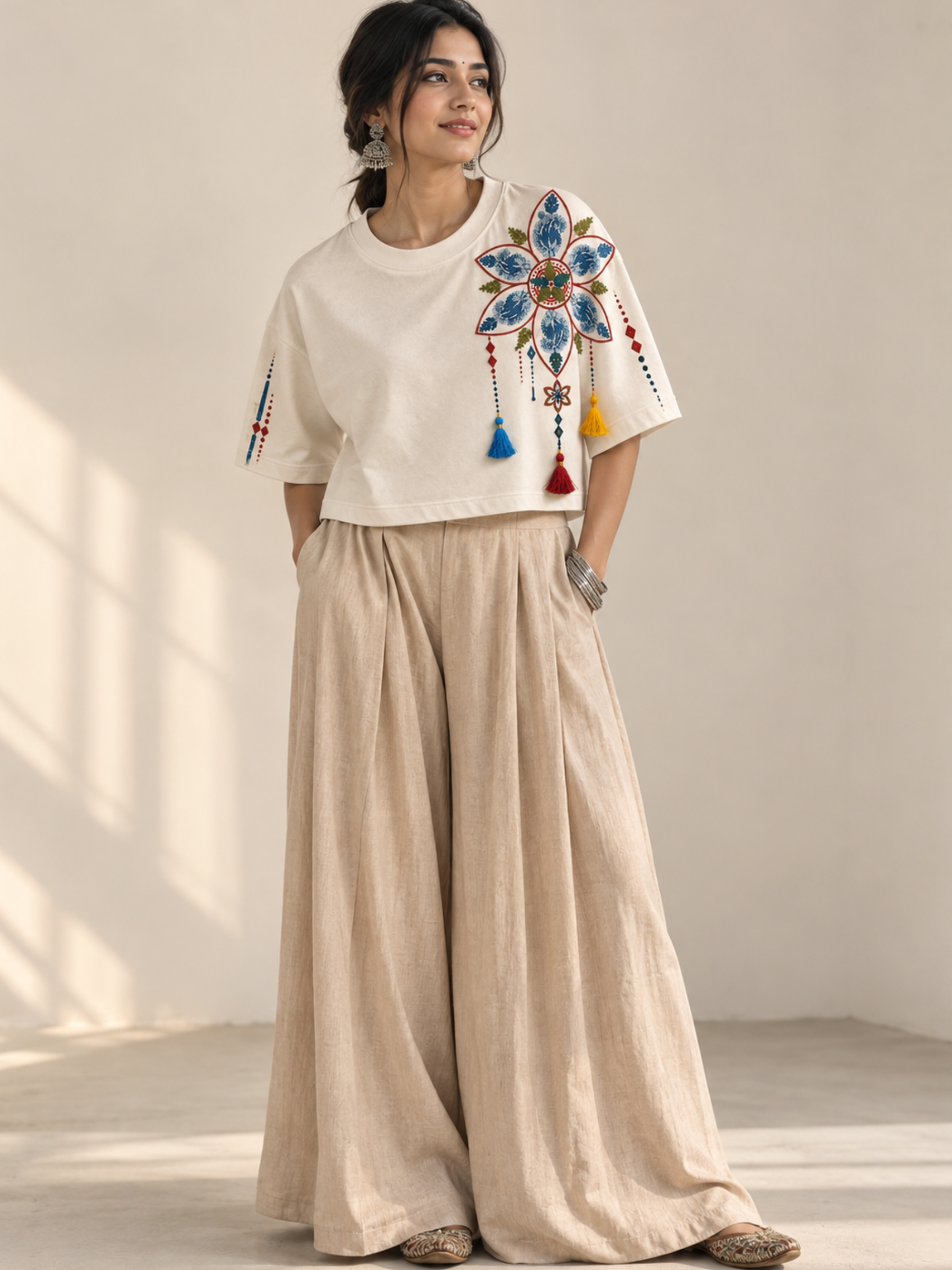 Rang Oversized Tee+CropTop- Couple Combo