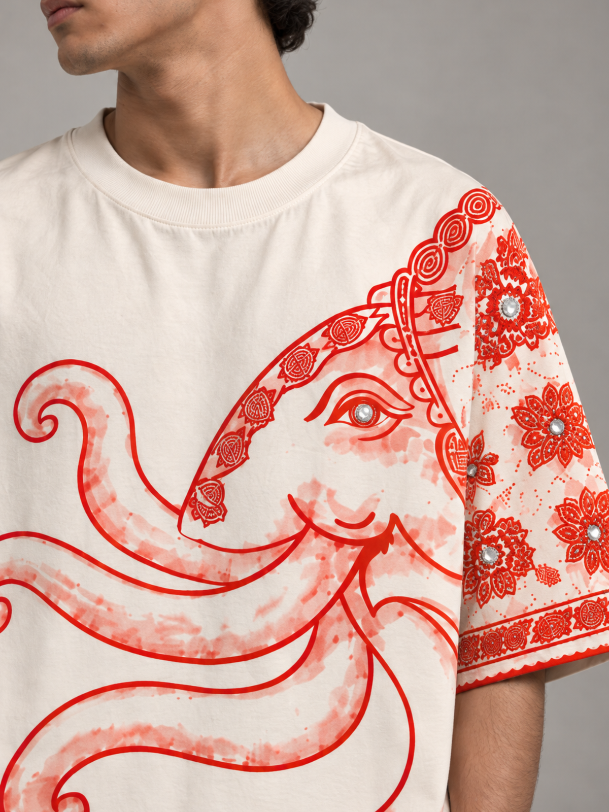 Shubh Labh Oversized Tee - Men