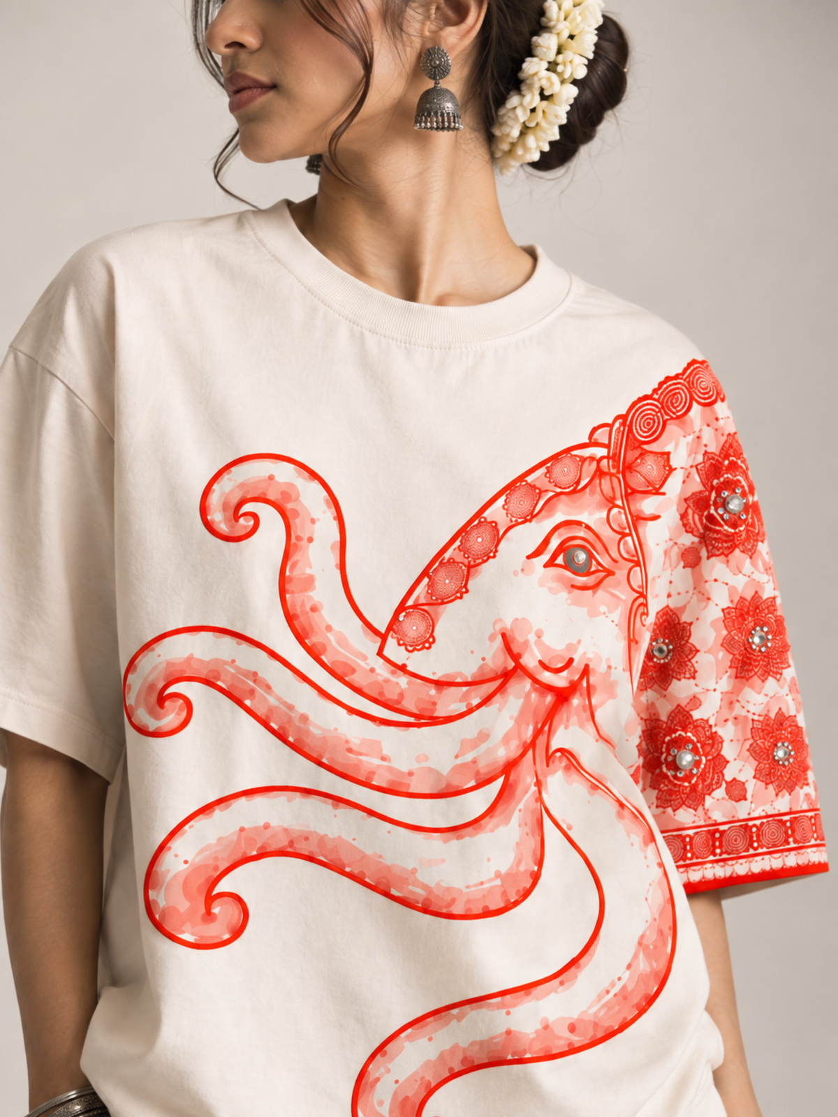 Shubh Labh Oversized Tee - Women