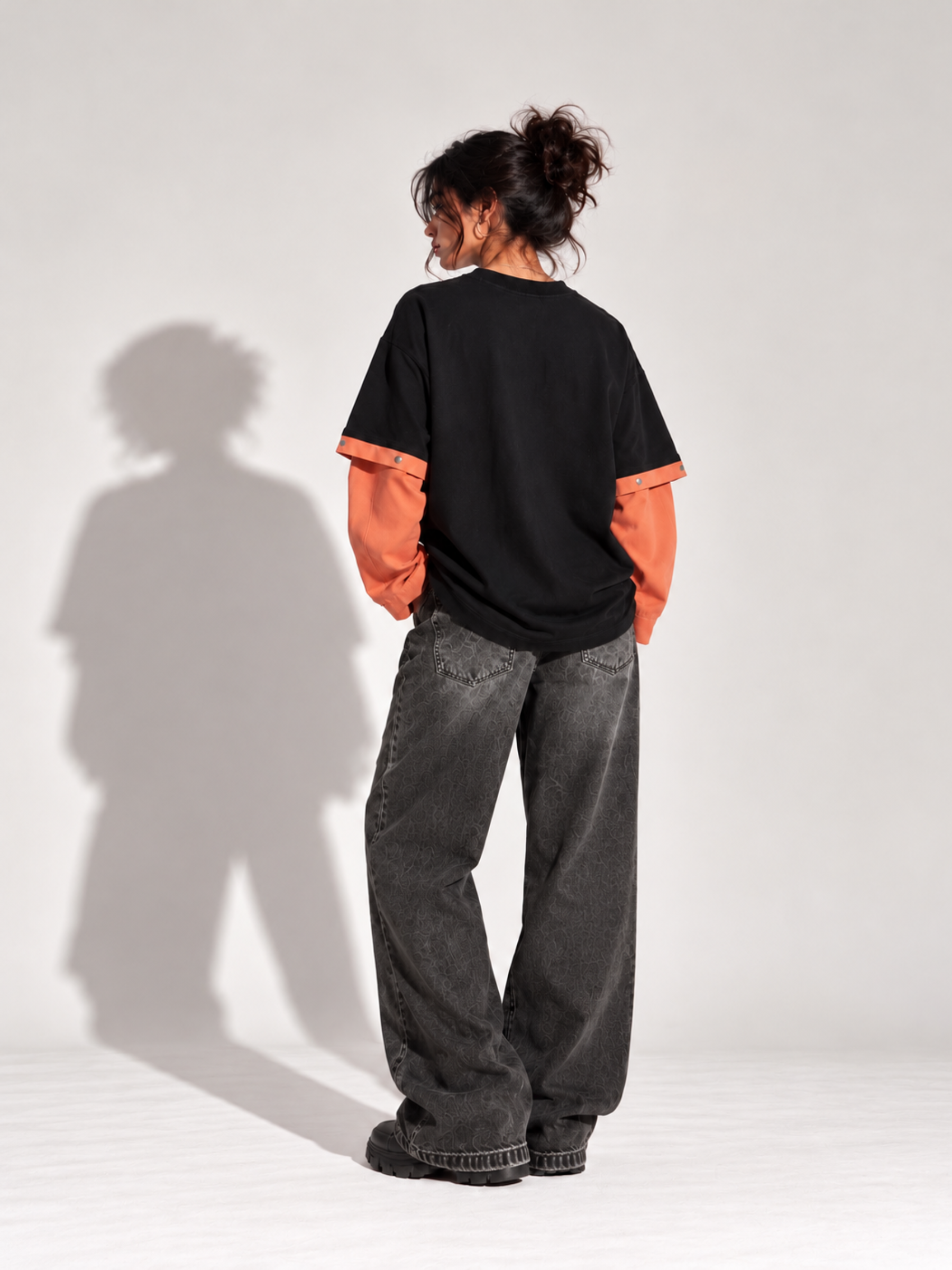 Inferno 2.0 Oversized Tee Detachable Sleeves Black-Women