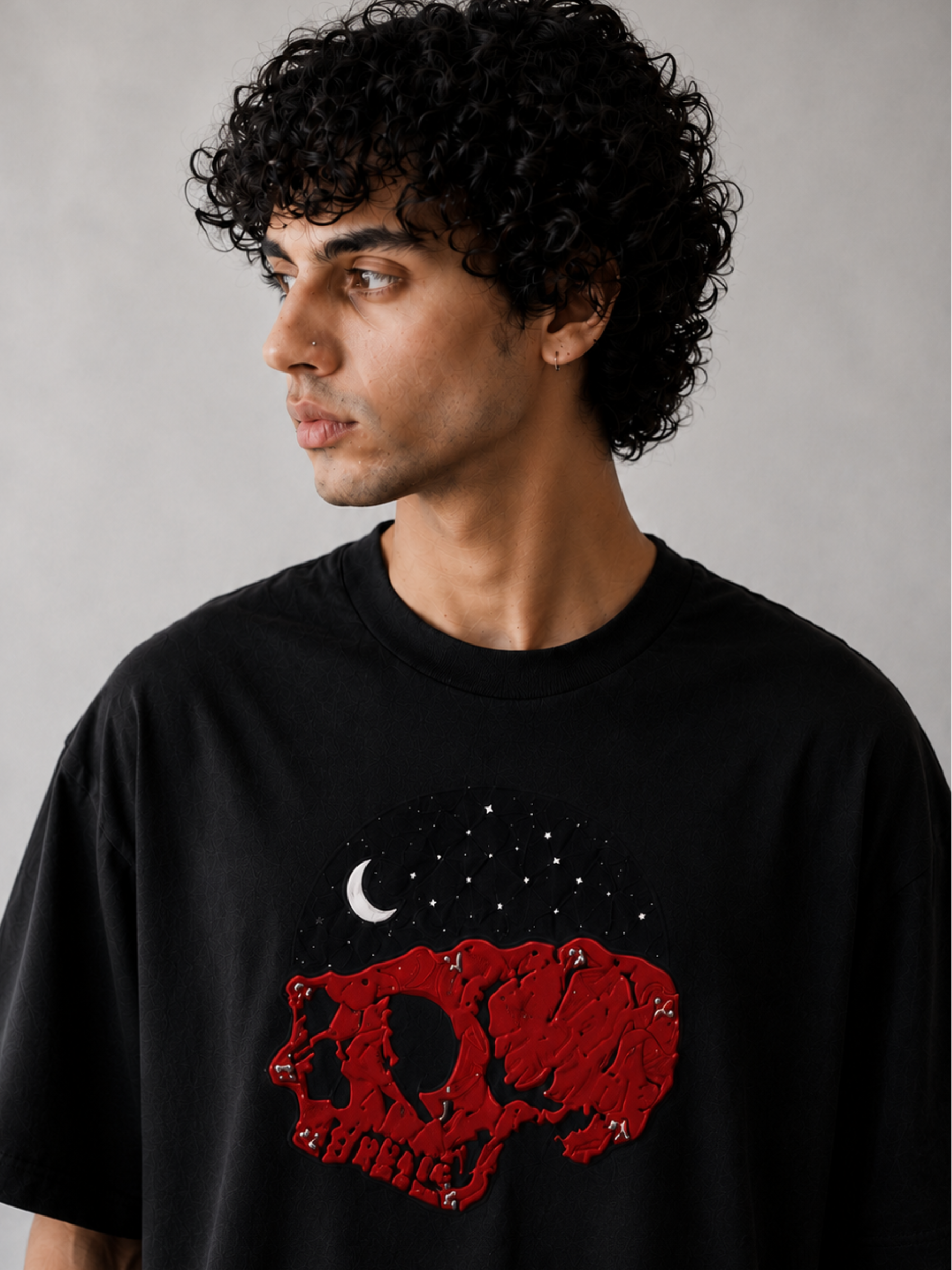 Roopkund Skull Oversized Tee - Men