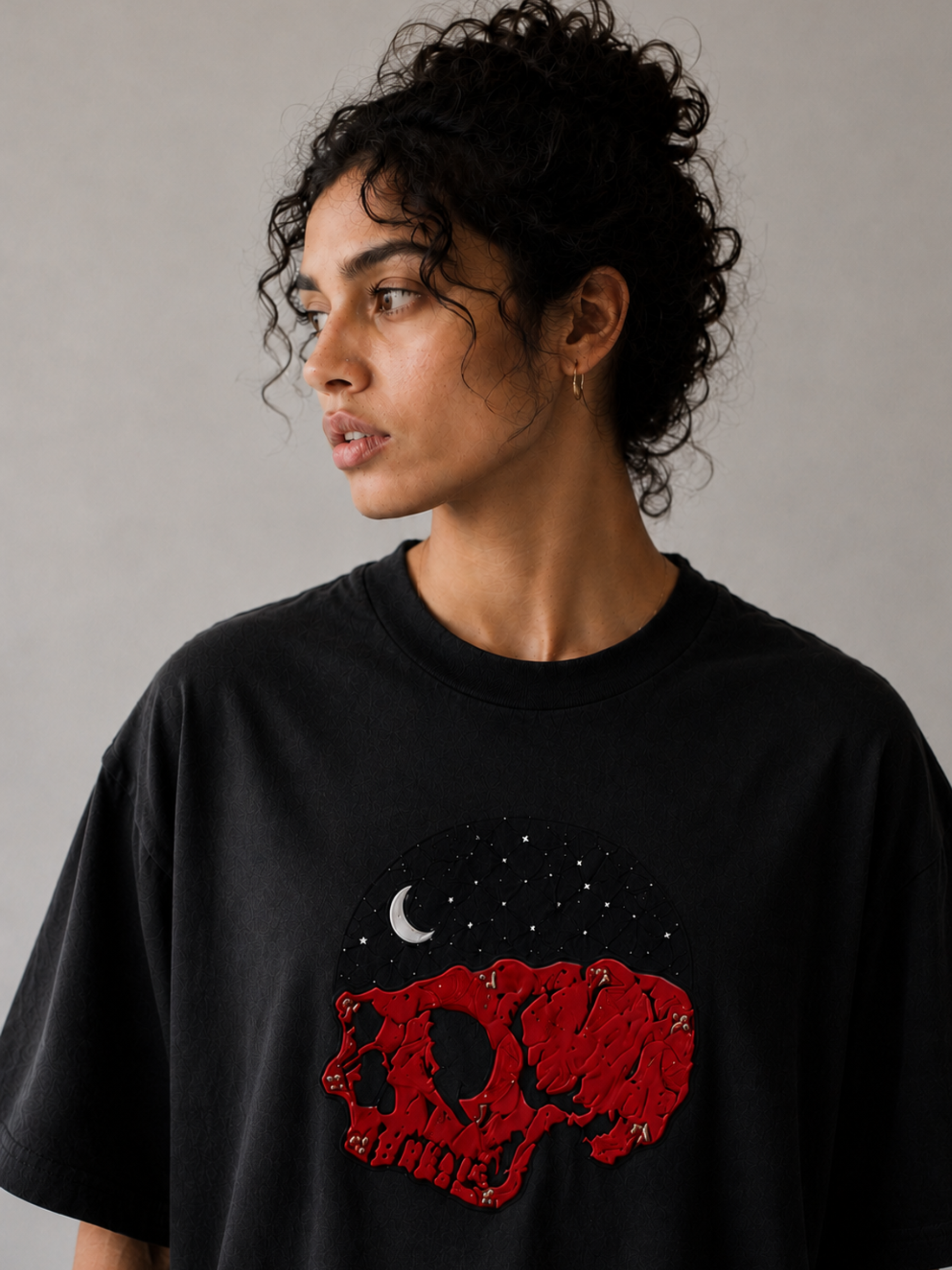 Roopkund Skull Oversized Tee - Women