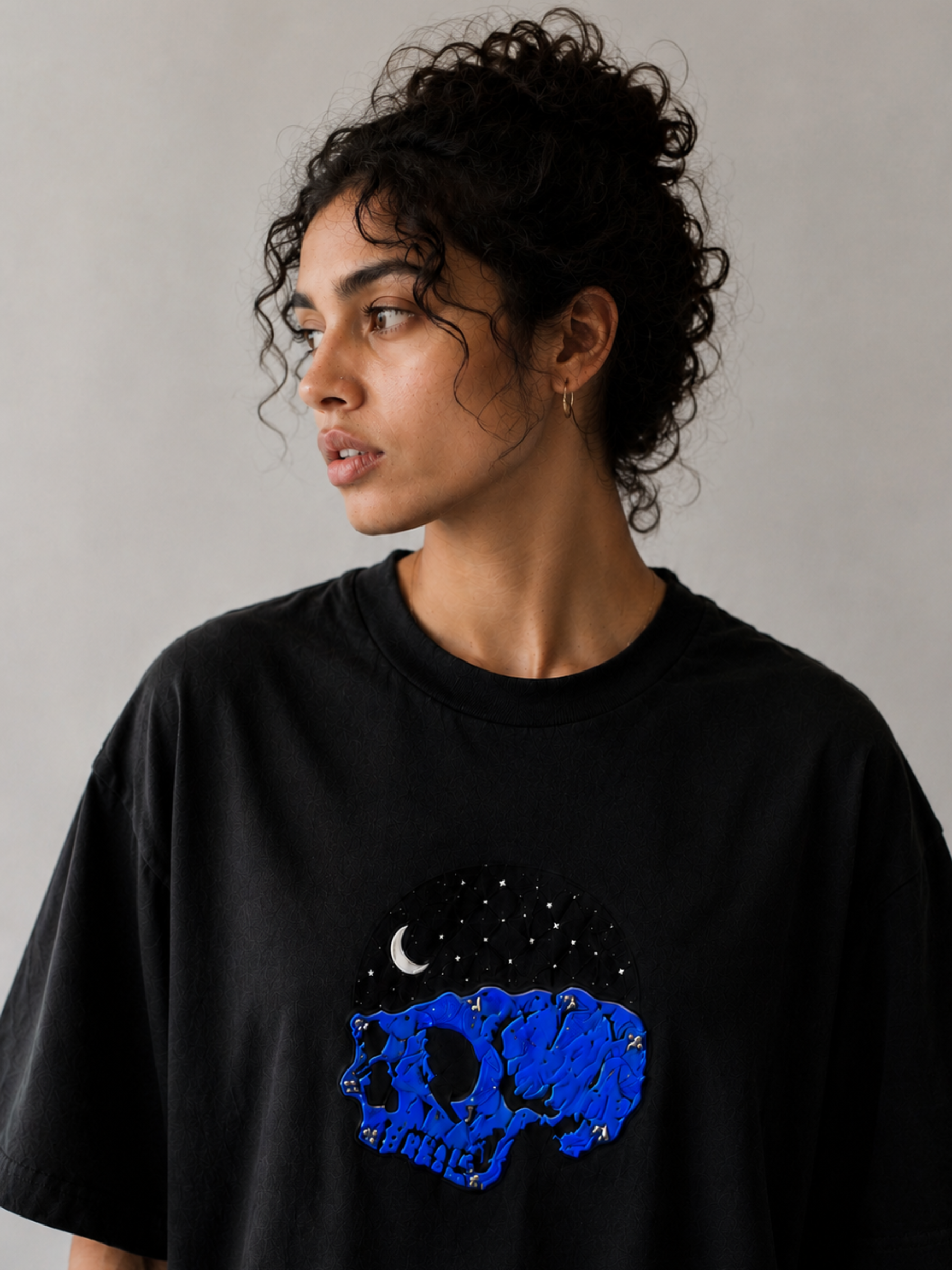 Roopkund Skull Oversized Tee - Women