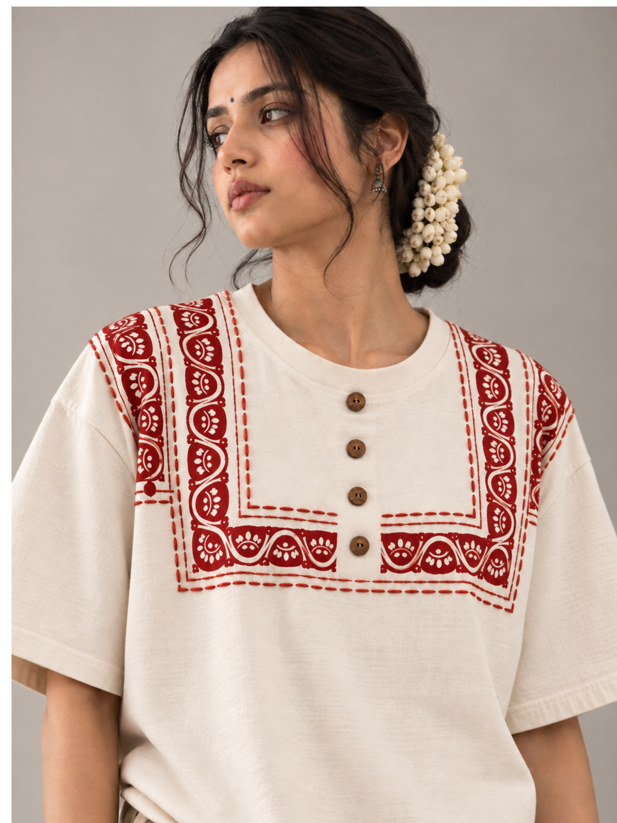 Karigari Oversized Tee+CropTop-Couple Combo